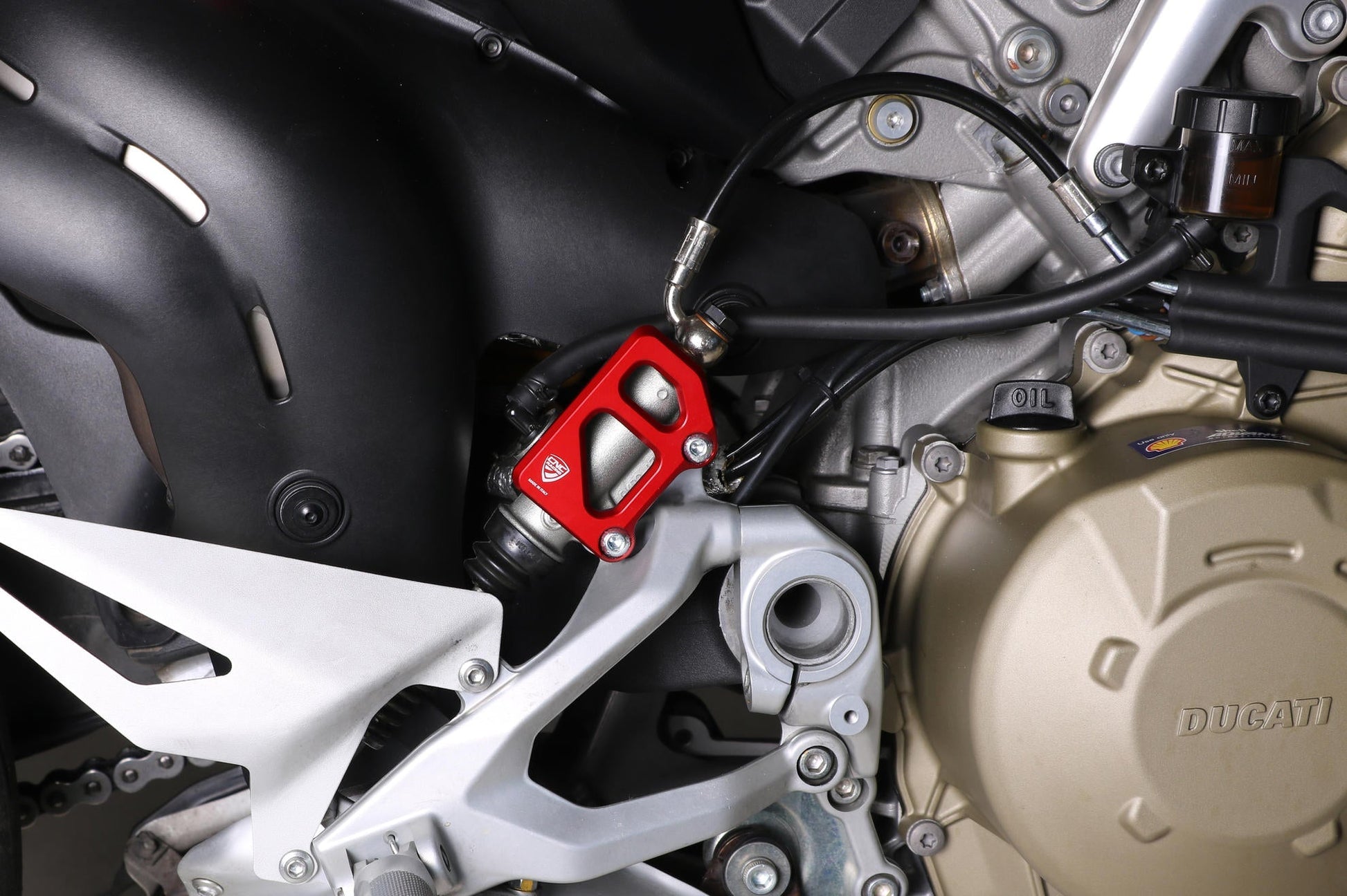 PR325 - CNC RACING Ducati / Moto Guzzi Rear Brake Master Cylinder Protector (for OEM rearset) – Accessories in the Factory Racing Motorcycle Aftermarket Accessories and Parts Online Shop