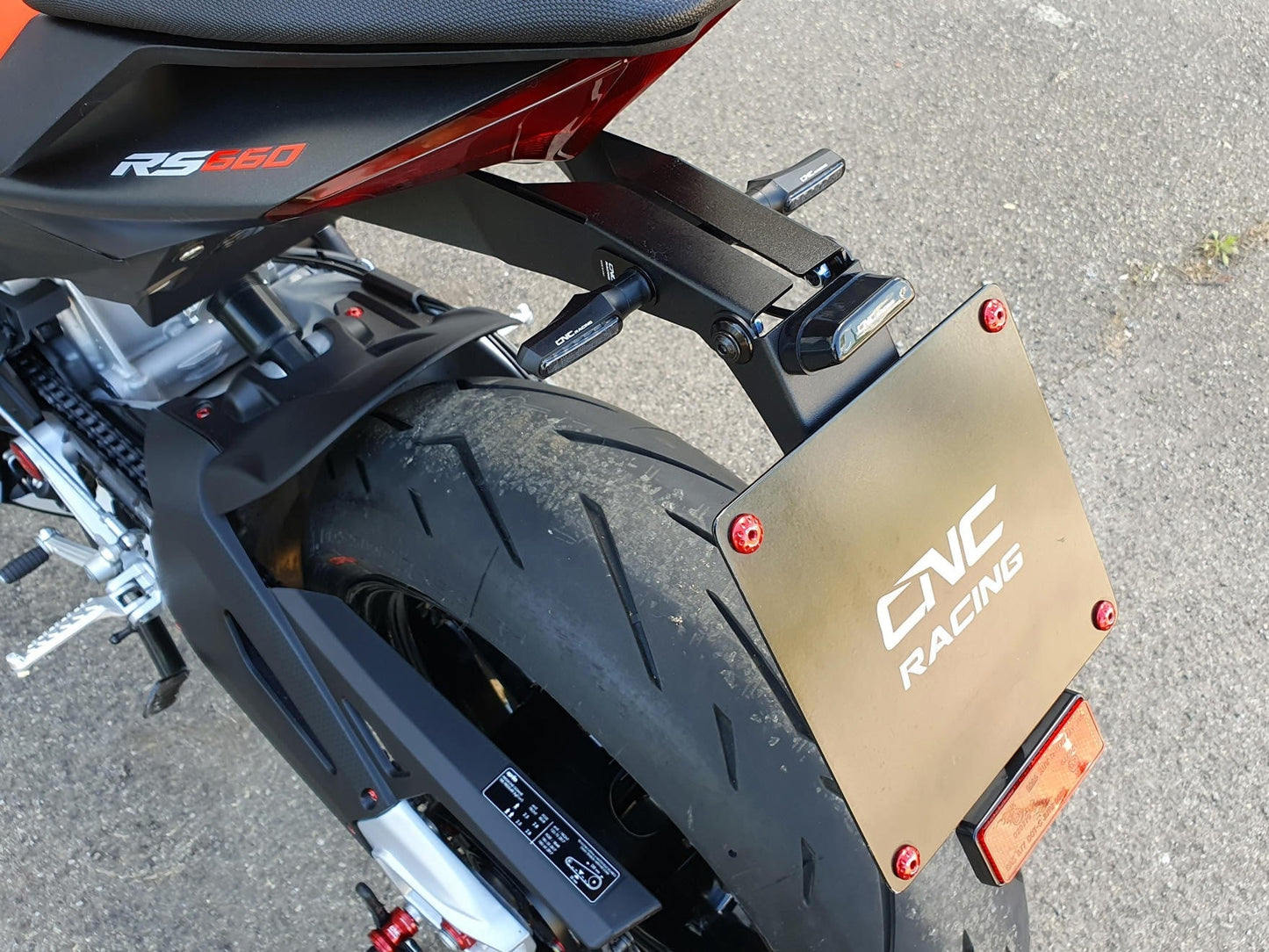 PT160 - CNC RACING Aprilia (2021+) Adjustable LED License Plate Holder – Accessories in the Factory Racing Motorcycle Aftermarket Accessories and Parts Online Shop