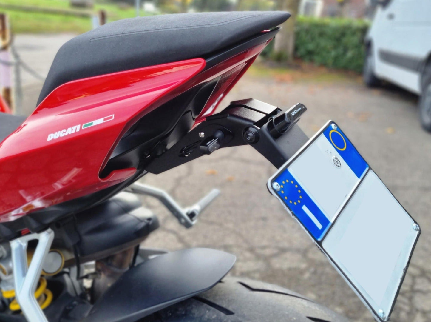 PT158 - CNC RACING Ducati Panigale V2 / V4 / Streetfighter (18/24) Adjustable LED License Plate Holder – Accessories in the Factory Racing Motorcycle Aftermarket Accessories and Parts Online Shop