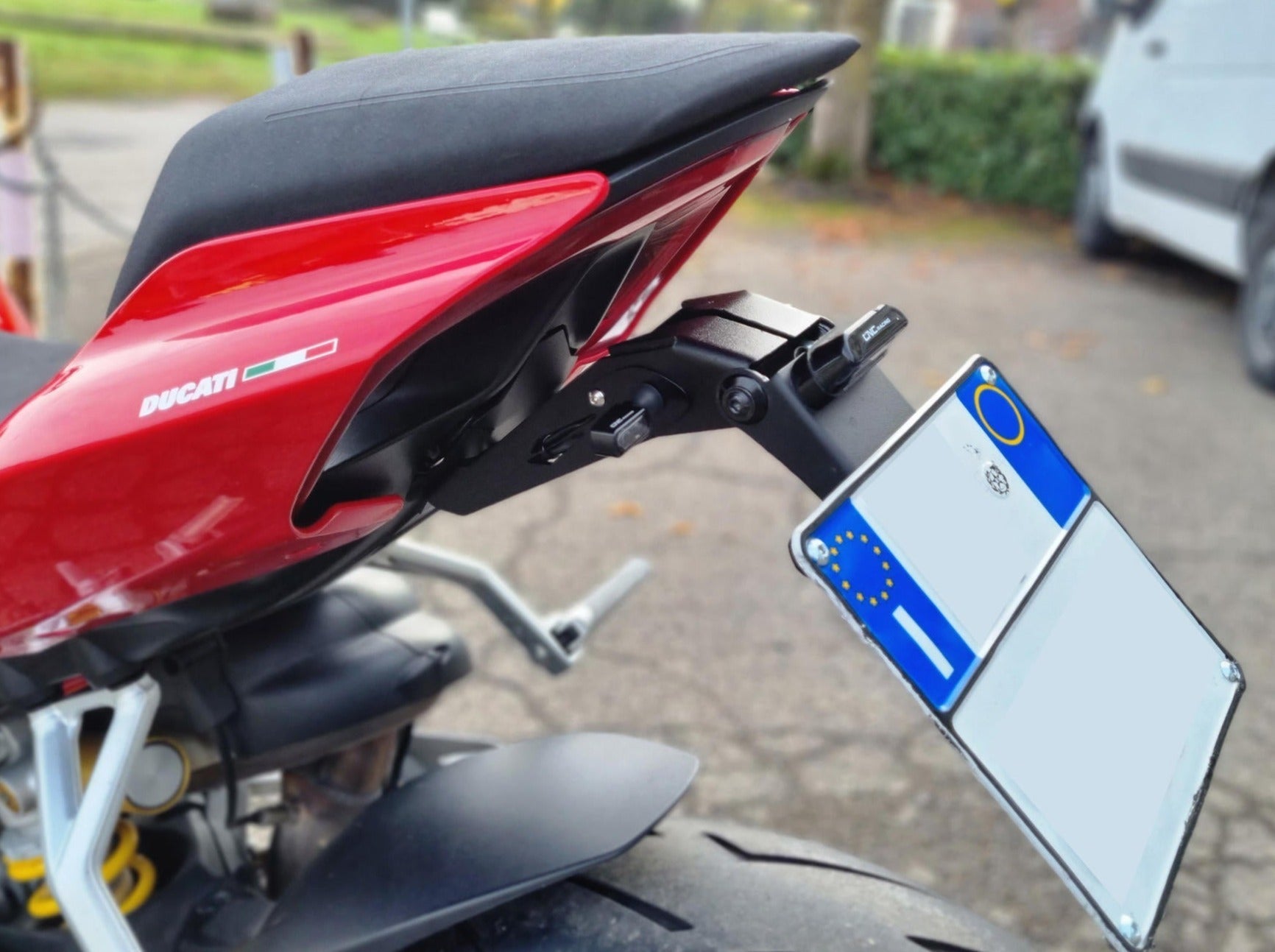 PT158 - CNC RACING Ducati Panigale V2 / V4 / Streetfighter (18/24) Adjustable LED License Plate Holder – Accessories in the Factory Racing Motorcycle Aftermarket Accessories and Parts Online Shop