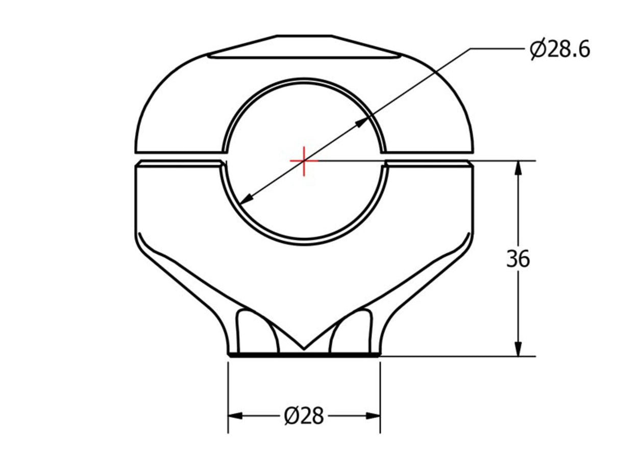 RM220 - CNC RACING Ducati / MV Agusta Handlebar Riser (36 mm, conical)
