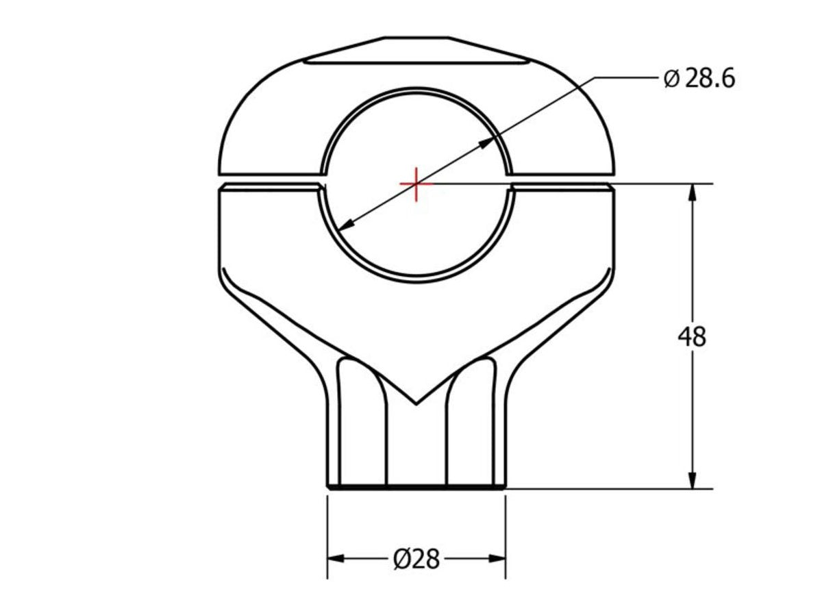 RM221 - CNC RACING Handlebar Riser (48 mm, conical)