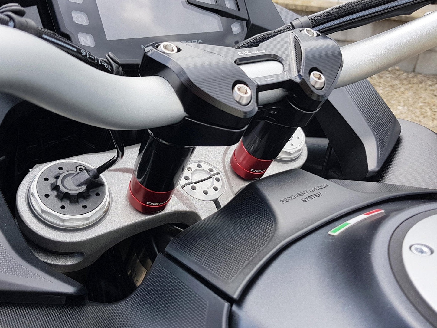 RM253 - CNC RACING Ducati Multistrada (2015+) Handlebar Riser Spacers