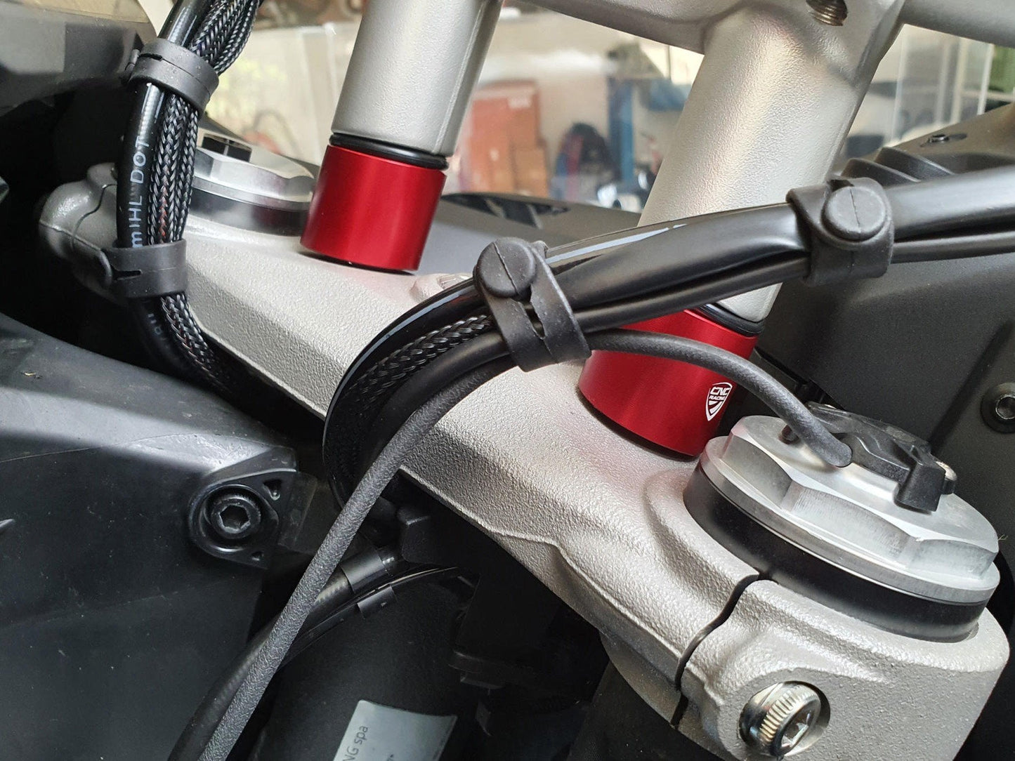 RM258 - CNC RACING Ducati Multistrada V4 (2021+) Handlebar Riser Spacers (H 30mm) – Accessories in the Factory Racing Motorcycle Aftermarket Accessories and Parts Online Shop