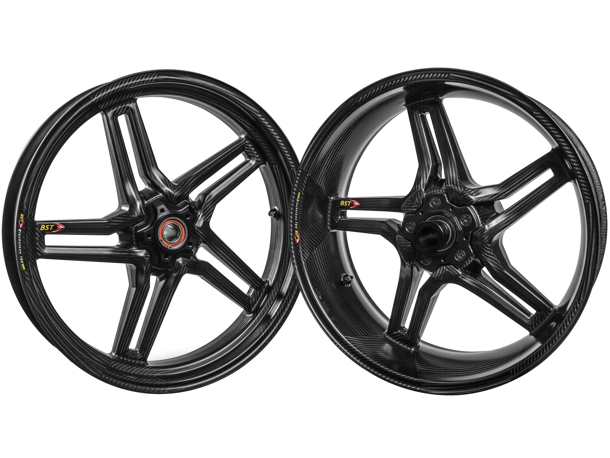 BST Ducati Monster S4 Carbon Wheels Set "Rapid TEK" (front & offset rear, 5 slanted spokes, black hubs) – Accessories in the 2WheelsHero Motorcycle Aftermarket Accessories and Parts Online Shop