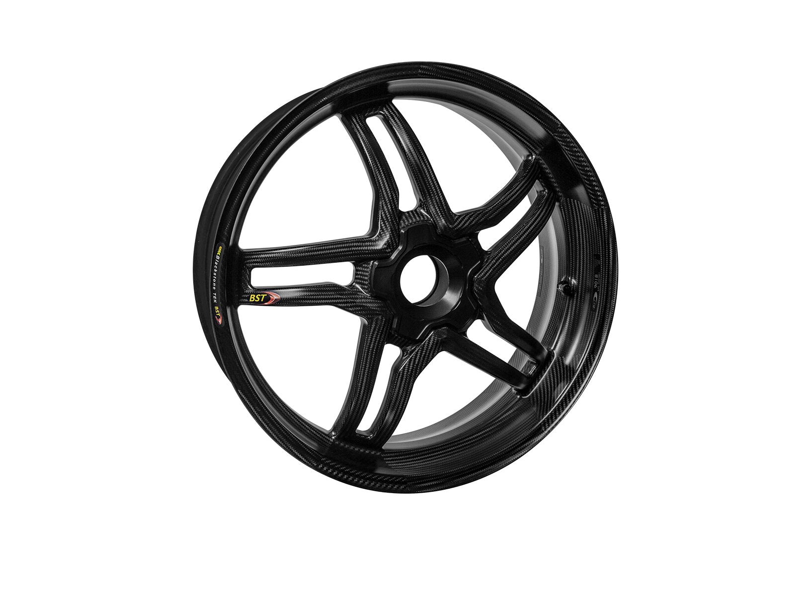 BST MV Agusta Turismo Veloce Carbon Wheel "Rapid TEK" (offset rear, 5 slanted spokes, black hubs) – Accessories in the 2WheelsHero Motorcycle Aftermarket Accessories and Parts Online Shop