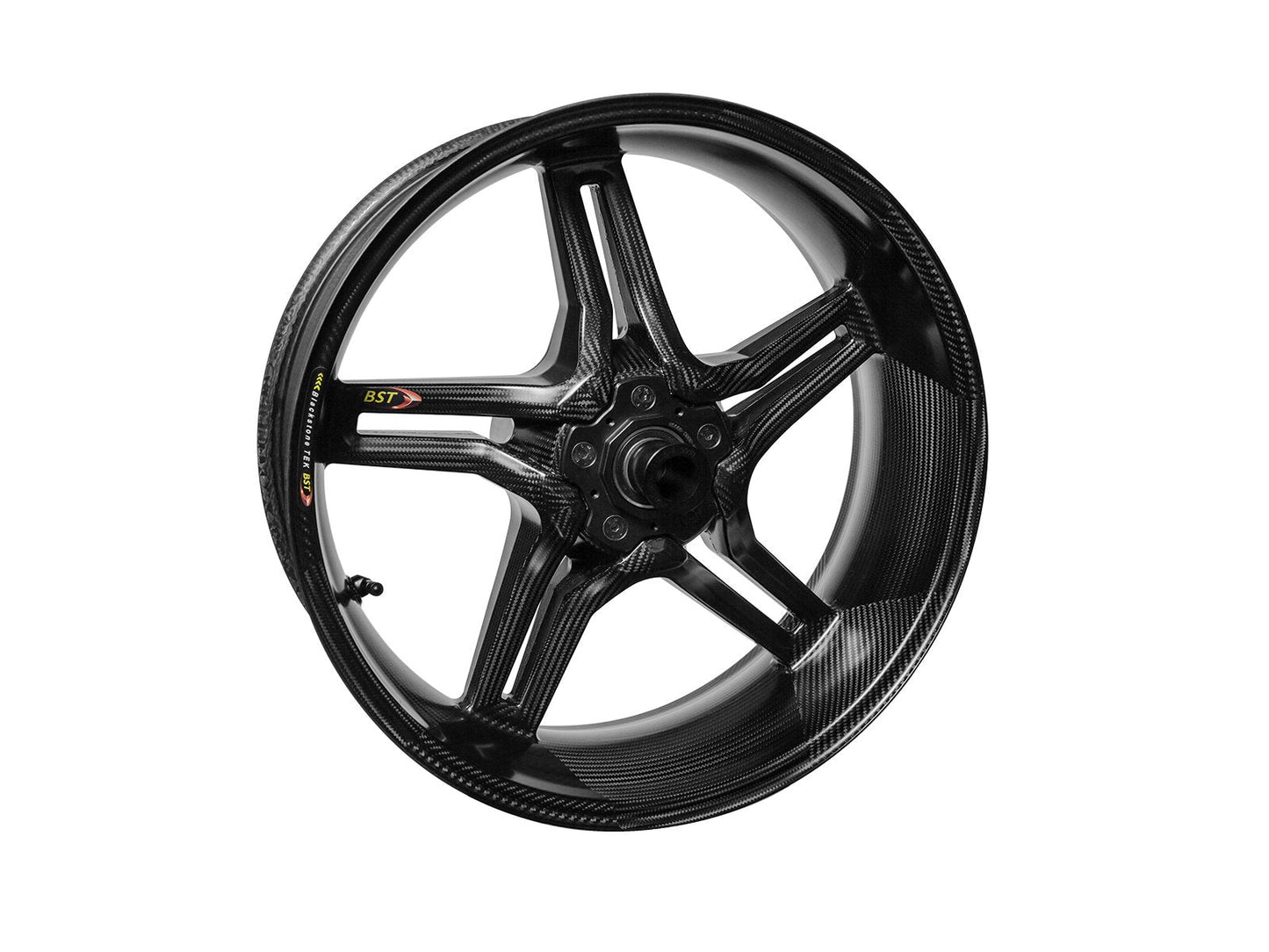 BST Aprilia RSV4 Carbon Wheel "Rapid TEK" (conventional rear, 5 slanted spokes, black hubs) – Accessories in the 2WheelsHero Motorcycle Aftermarket Accessories and Parts Online Shop