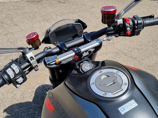 Ducati Monster 950 / 937 (2021+) OHLINS Steering Damper + CNC RACING Mounting Kit – Accessories in the Factory Racing Motorcycle Aftermarket Accessories and Parts Online Shop