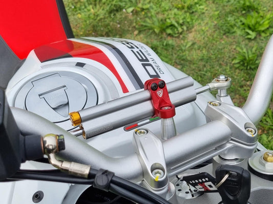 Ducati DesertX (2022+) OHLINS Steering Damper + CNC RACING Mounting Kit – Accessories in the Factory Racing Motorcycle Aftermarket Accessories and Parts Online Shop