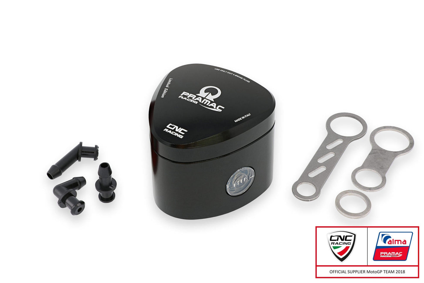 SE501PR - CNC RACING Universal 25 ml Front Brake Fluid Reservoir "Rebel" (Pramac Racing edition)