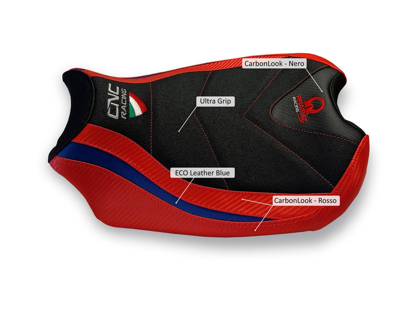 SLD01PR - CNC RACING Ducati Panigale V4 (18/24) Ultragrip Seat Cover (Pramac edition) – Accessories in the Factory Racing Motorcycle Aftermarket Accessories and Parts Online Shop