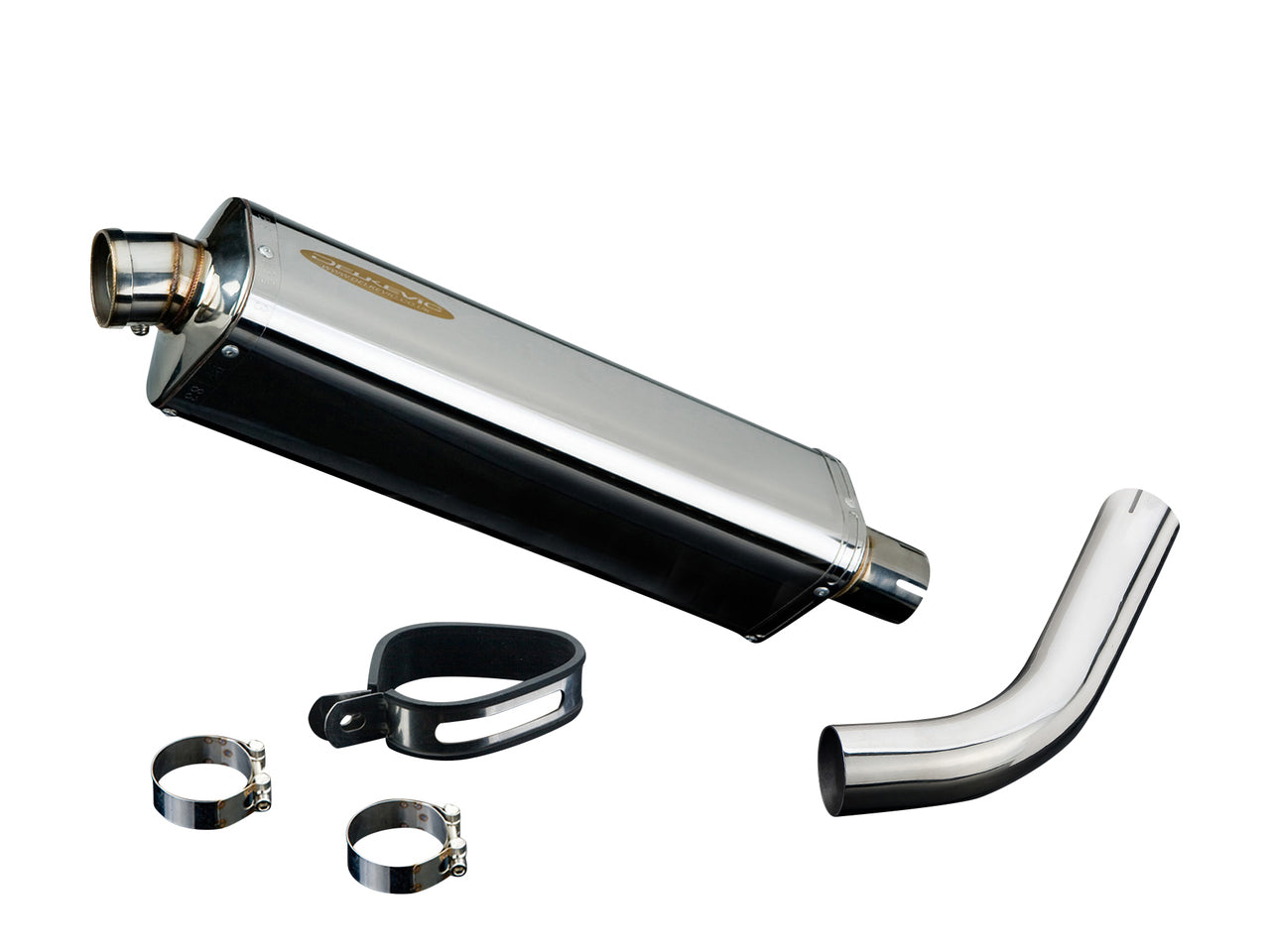 DELKEVIC Honda VFR800X / VFR800F Full Exhaust System with Stubby 17" Tri-Oval Silencer