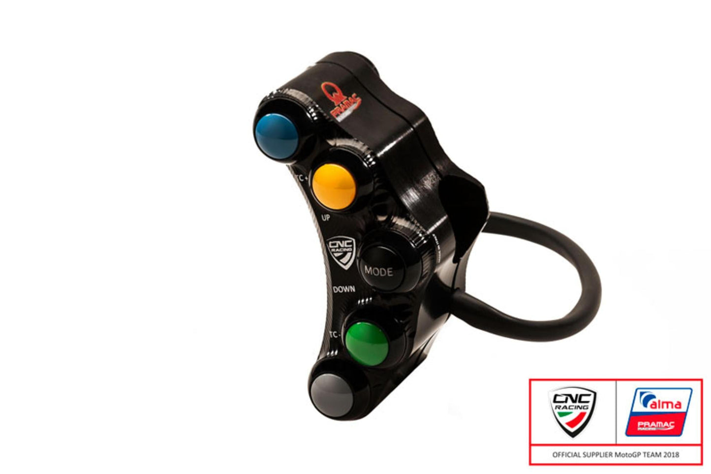 SWD02PR - CNC RACING Ducati 6 Buttons Left Handlebar Switch (racing; Pramac edition) – Accessories in the Factory Racing Motorcycle Aftermarket Accessories and Parts Online Shop