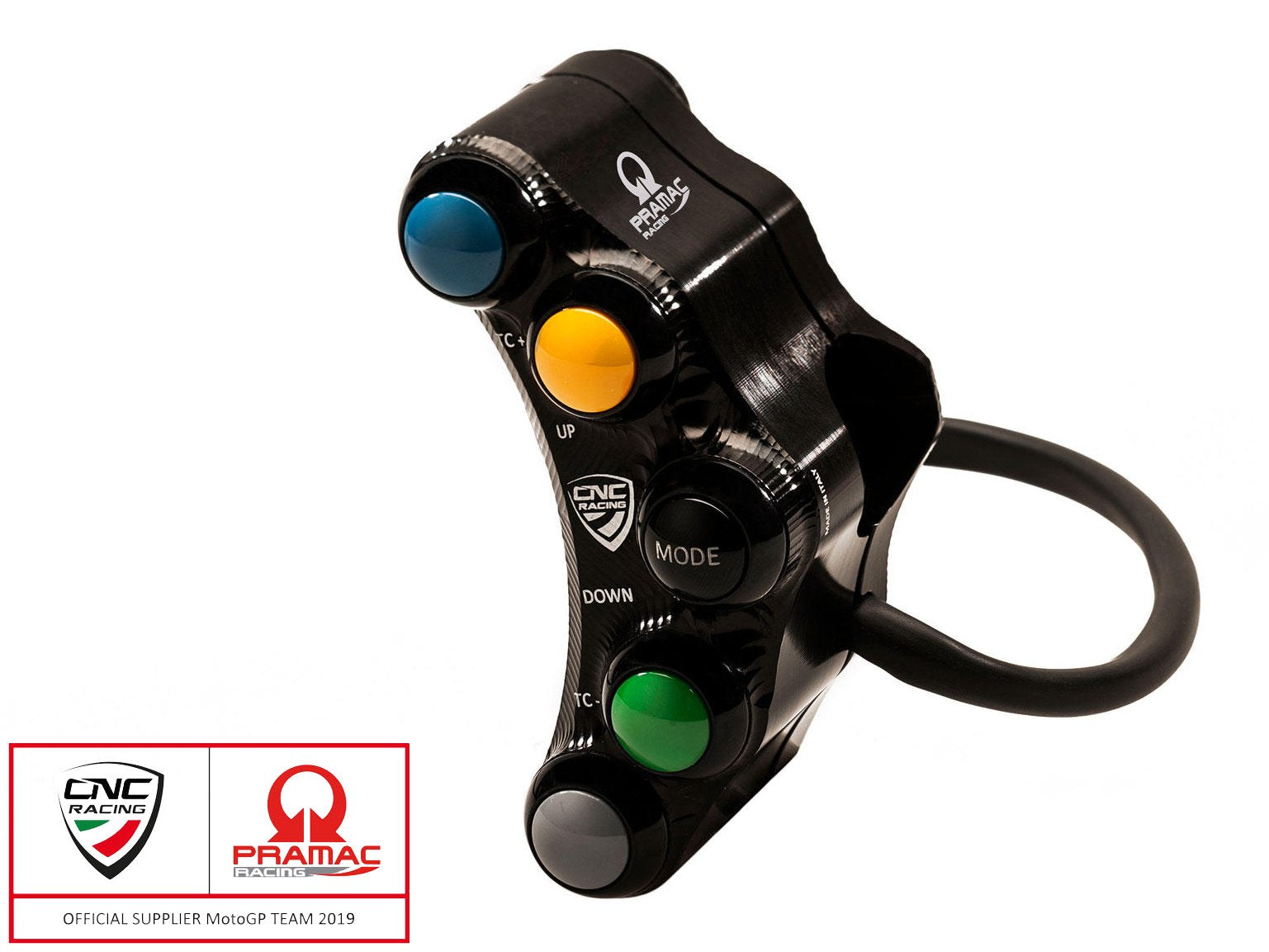 SWD02PR - CNC RACING Ducati 6 Buttons Left Handlebar Switch (racing; Pramac edition) – Accessories in the Factory Racing Motorcycle Aftermarket Accessories and Parts Online Shop