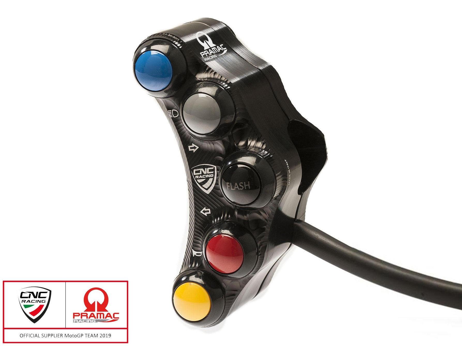 SWD08PR - CNC RACING Ducati Superbike 1098/1198/848 7 Buttons Left Handlebar Switch (street; Pramac edition) – Accessories in the Factory Racing Motorcycle Aftermarket Accessories and Parts Online Shop