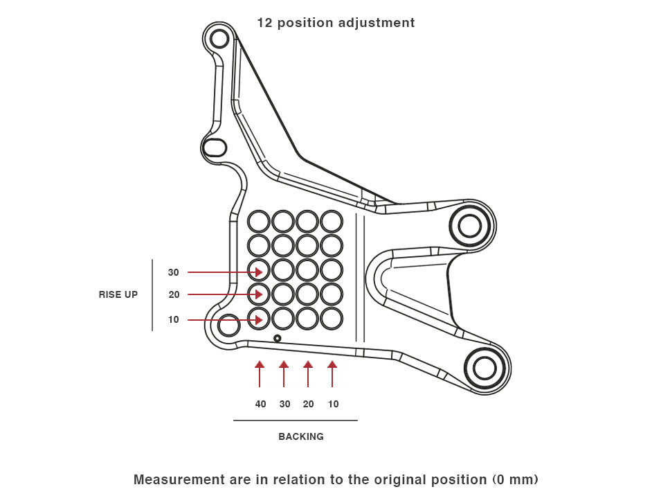 H018 - BONAMICI RACING Honda CBR600RR (2007+) Adjustable Rearset – Accessories in the 2WheelsHero Motorcycle Aftermarket Accessories and Parts Online Shop