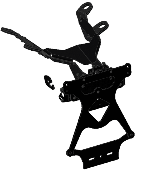 PRT07 - DUCABIKE Ducati Monster 821 (14/17) Adjustable License Plate Holder (short)