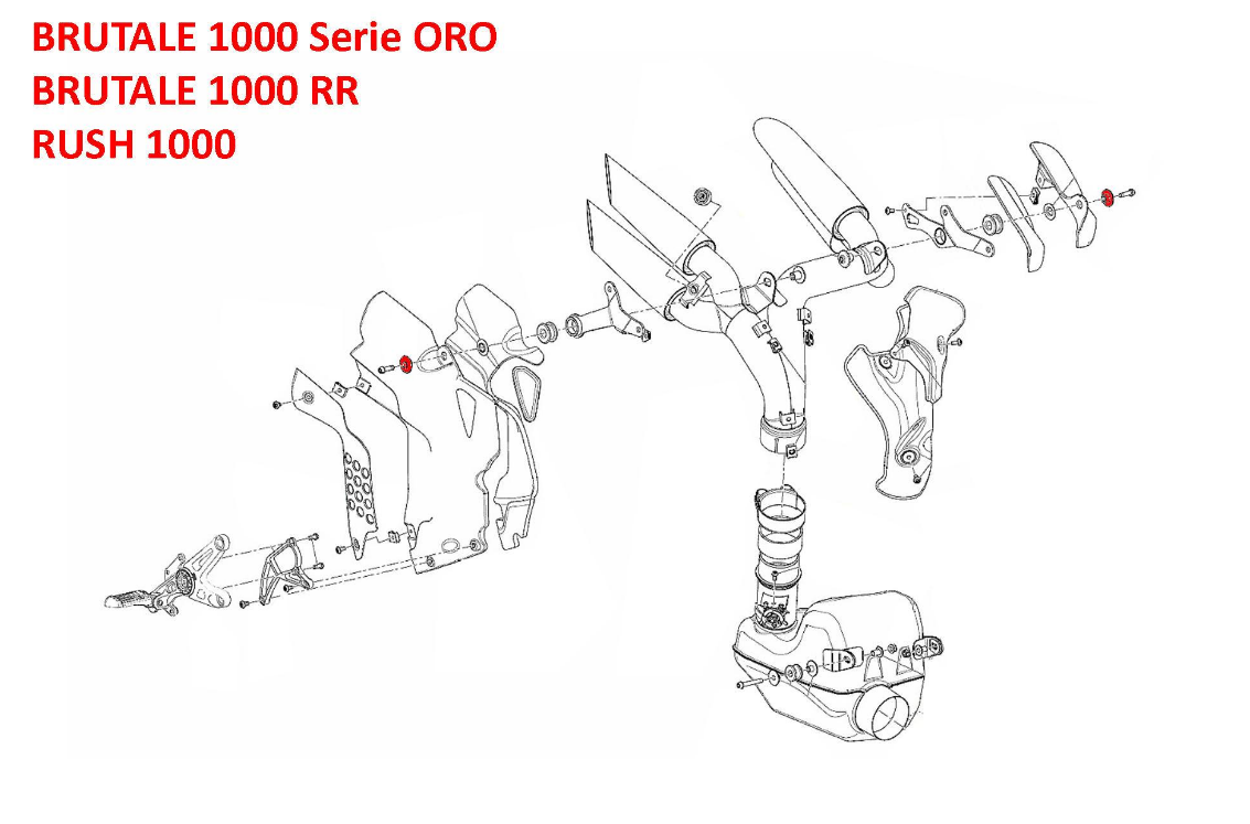 KV452 - CNC RACING MV Agusta Brutale 1000 RR Exhaust Silencer Bracket Collar Screw – Accessories in the Factory Racing Motorcycle Aftermarket Accessories and Parts Online Shop