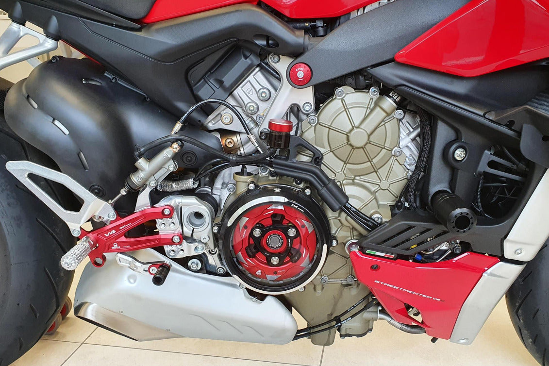 PE409PR - CNC RACING Ducati Streetfighter V4 Adjustable Rearset (Pramac Racing Limited Edition)