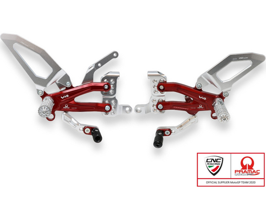 PE409PR - CNC RACING Ducati Streetfighter V4 Adjustable Rearset (Pramac Racing Limited Edition) – Accessories in the Factory Racing Motorcycle Aftermarket Accessories and Parts Online Shop