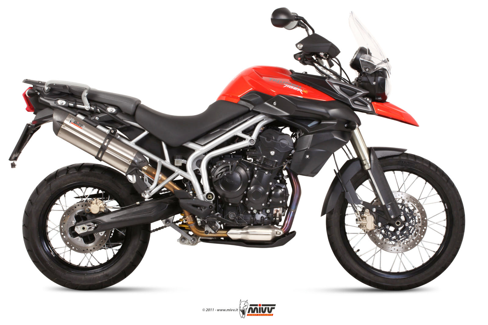 MIVV T.011 TRIUMPH TIGER 800 XC / XR / XRx / XCx / XRT / XCA ( 2011 / 16 ) Slip-on Exhaust "Suono" ( stainless steel; approved) – Accessories in the 2WheelsHero Motorcycle Aftermarket Accessories and Parts Online Shop