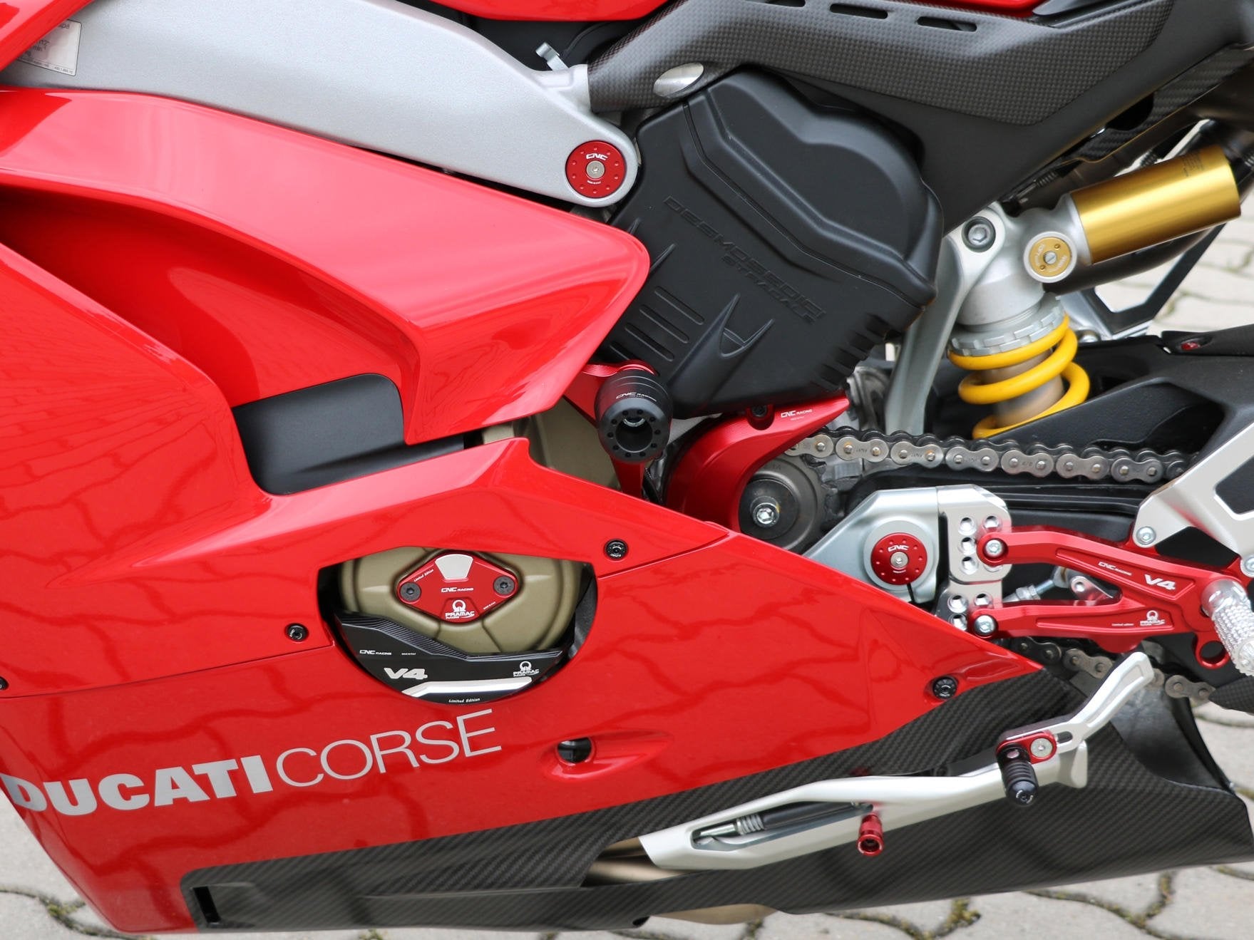 TC319 - CNC RACING Ducati Panigale V4 (18/21) Frame Crash Protectors – Accessories in the Factory Racing Motorcycle Aftermarket Accessories and Parts Online Shop