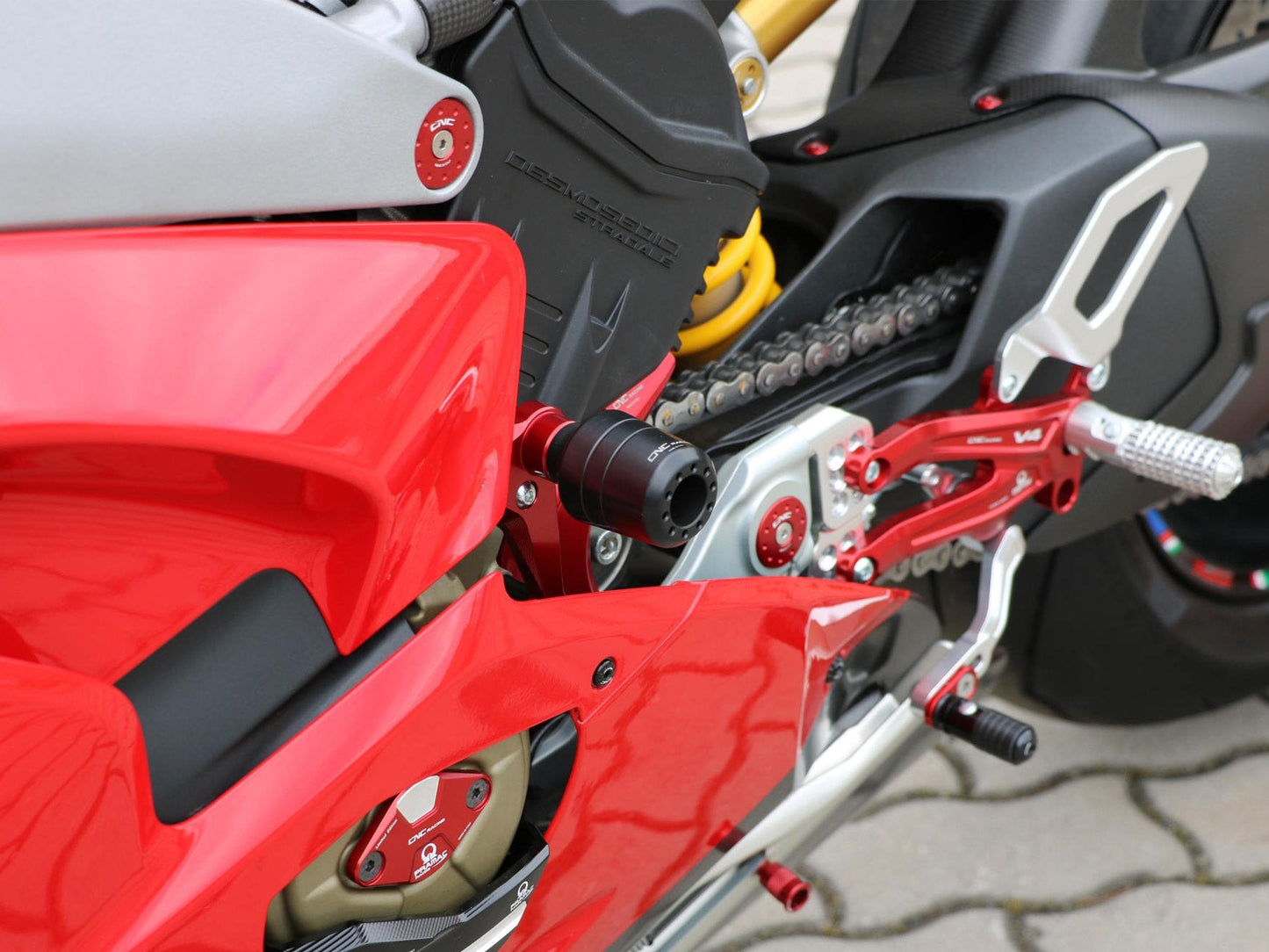 TC319 - CNC RACING Ducati Panigale V4 (18/21) Frame Crash Protectors – Accessories in the Factory Racing Motorcycle Aftermarket Accessories and Parts Online Shop