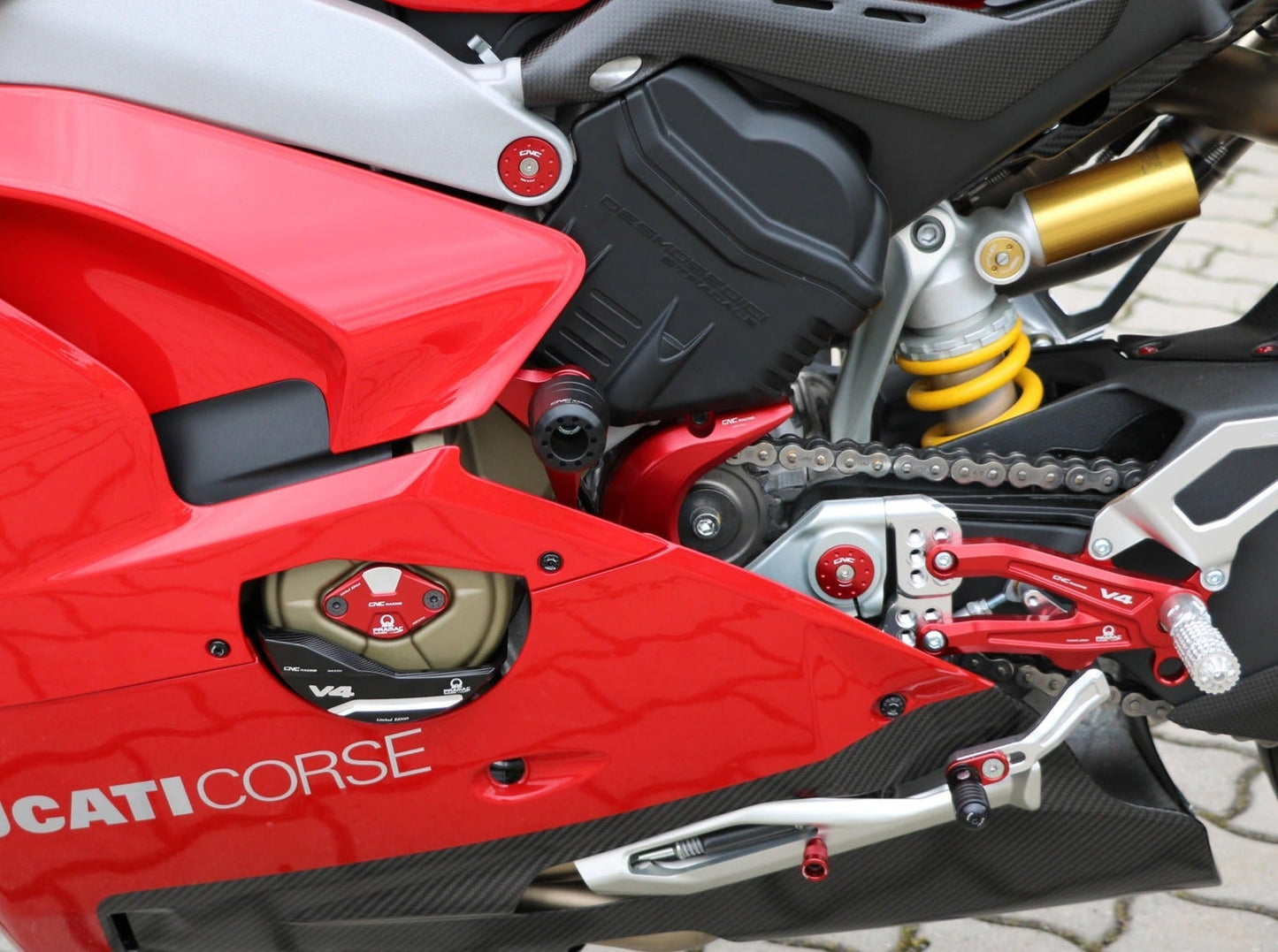 TC326 - CNC RACING Ducati Panigale V4 (22/24) Frame Crash Protection Sliders – Accessories in the Factory Racing Motorcycle Aftermarket Accessories and Parts Online Shop