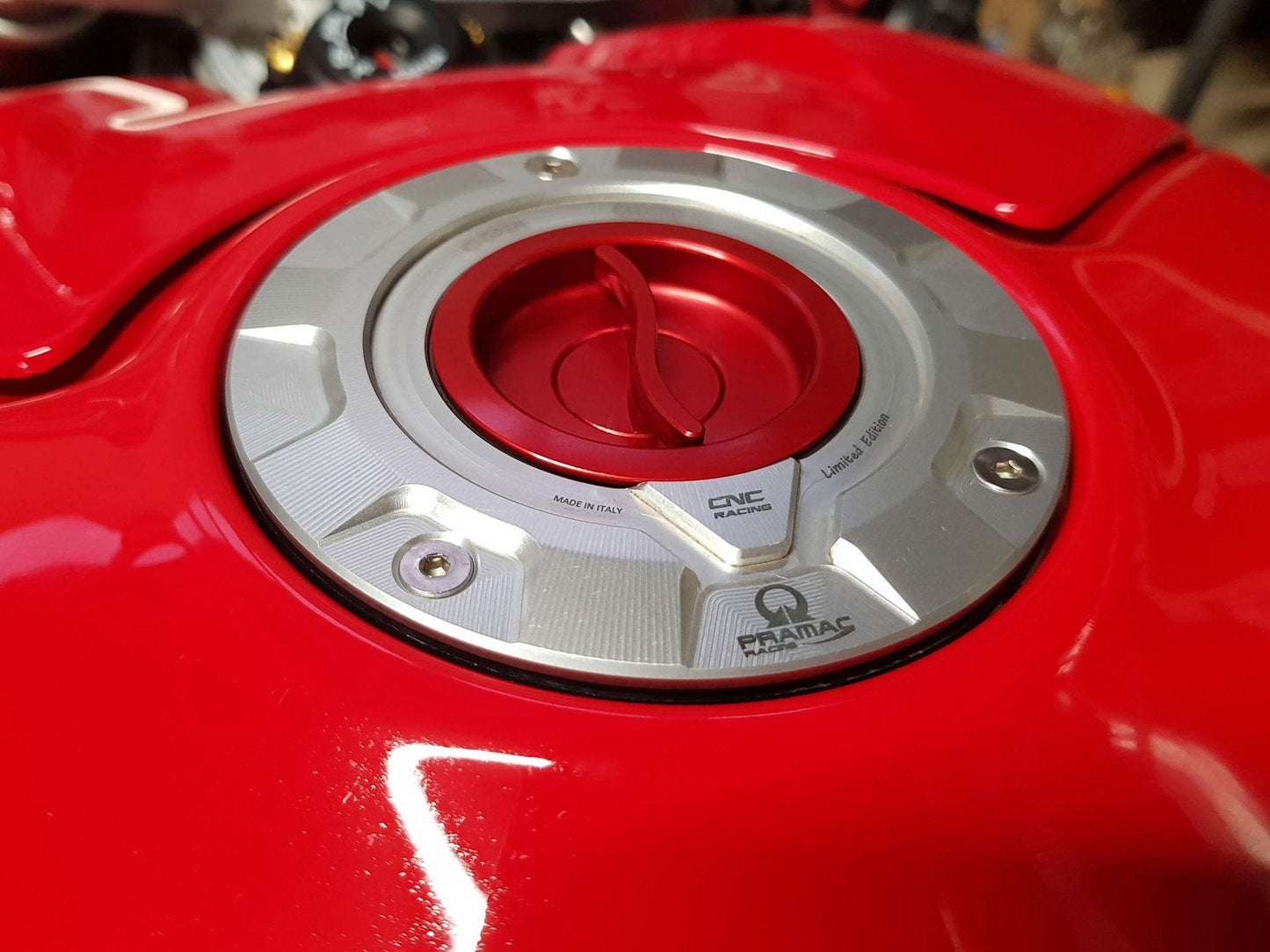 TS423PR - CNC RACING Ducati / MV Agusta Fuel Tank Cap (Pramac edition) – Accessories in the Factory Racing Motorcycle Aftermarket Accessories and Parts Online Shop