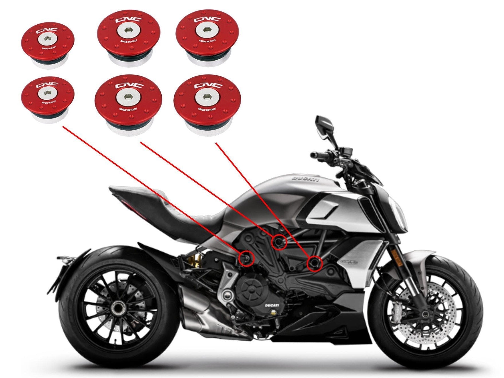 TT361 - CNC RACING Ducati Diavel 1260 Frame Plugs – Accessories in the Factory Racing Motorcycle Aftermarket Accessories and Parts Online Shop