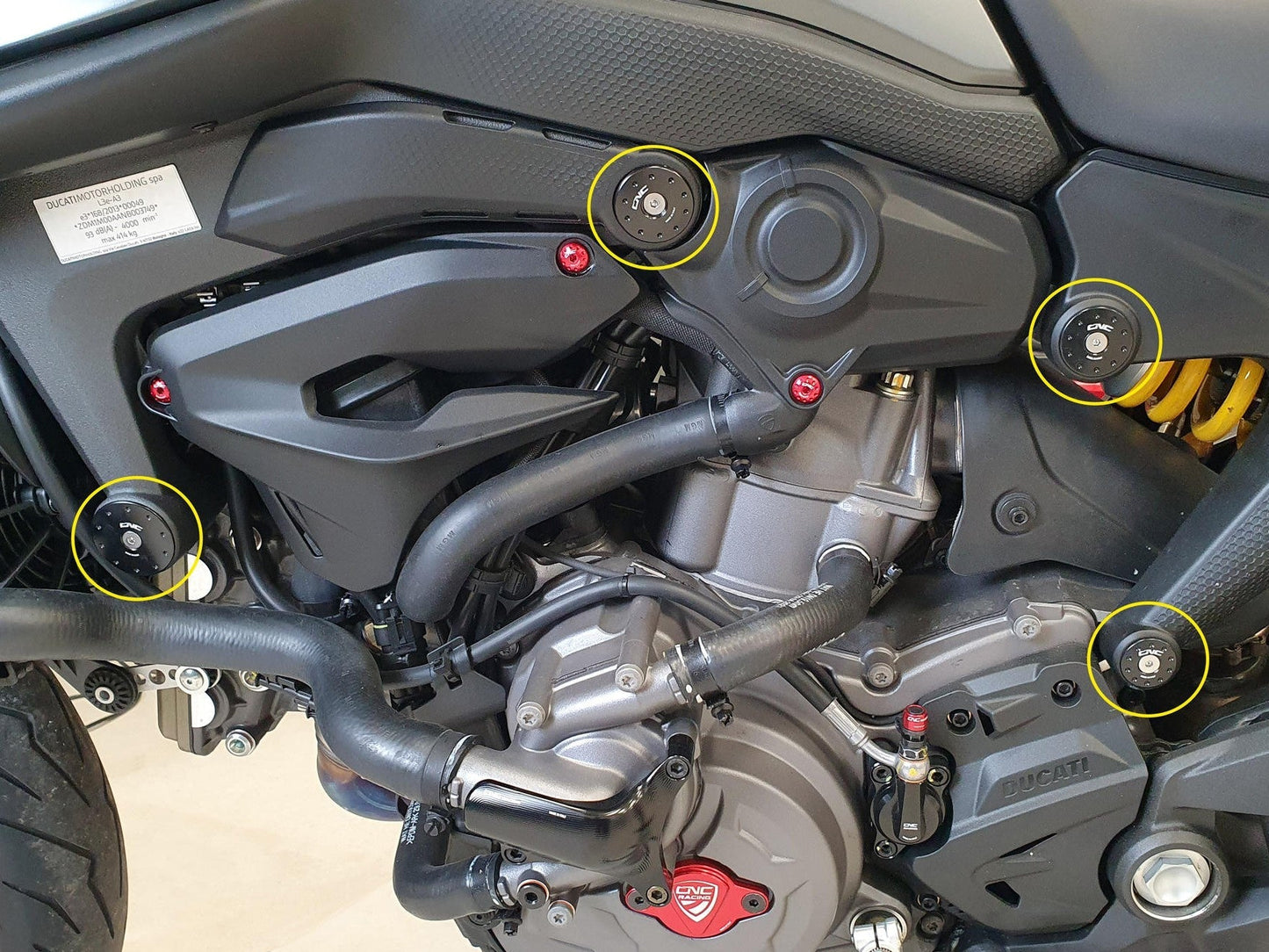 TT365 - CNC RACING Ducati Monster 950 (2021+) Frame Plugs – Accessories in the Factory Racing Motorcycle Aftermarket Accessories and Parts Online Shop