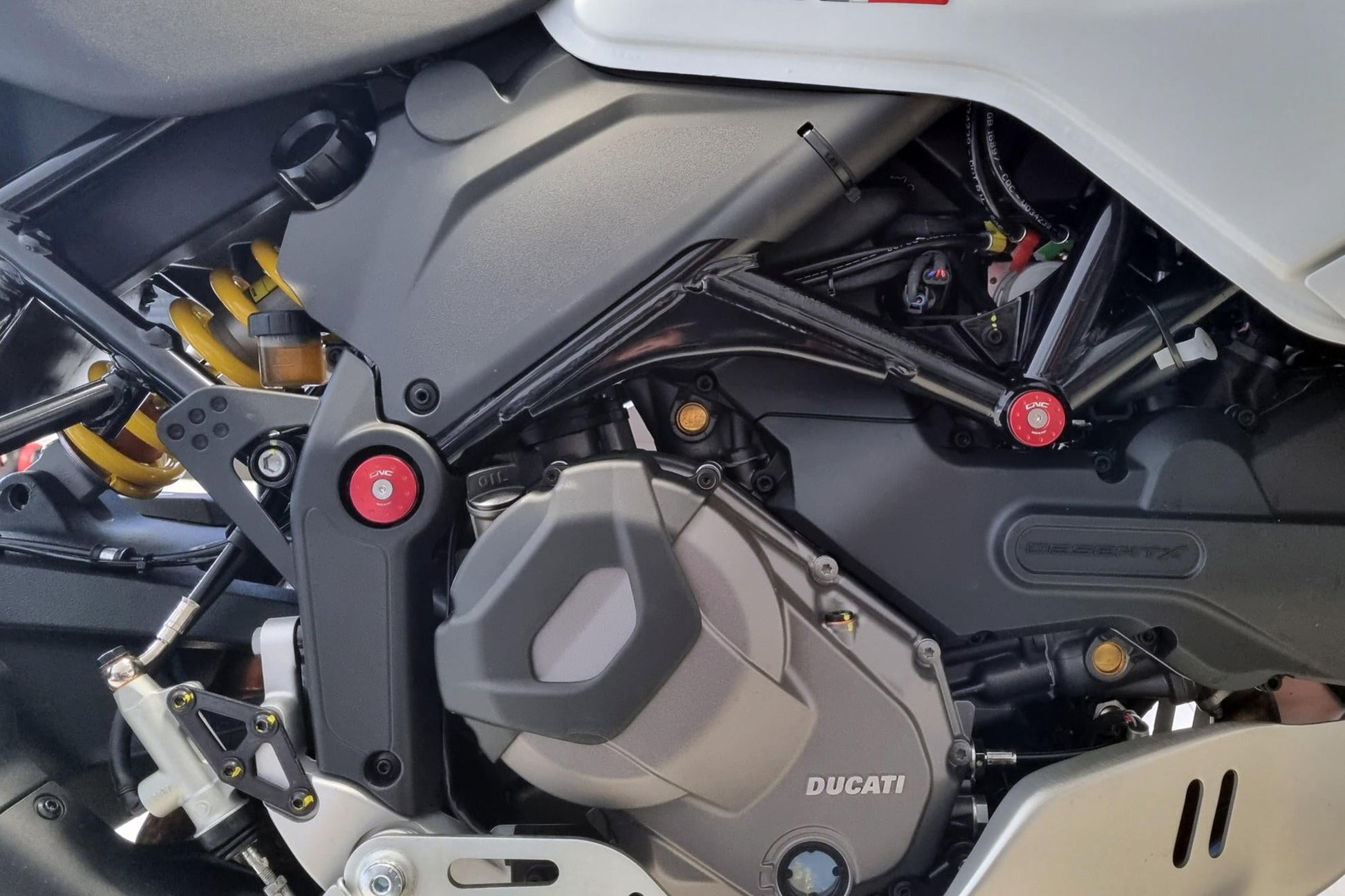 TT369 - CNC RACING Ducati DesertX (2022+) Frame Plugs – Accessories in the Factory Racing Motorcycle Aftermarket Accessories and Parts Online Shop