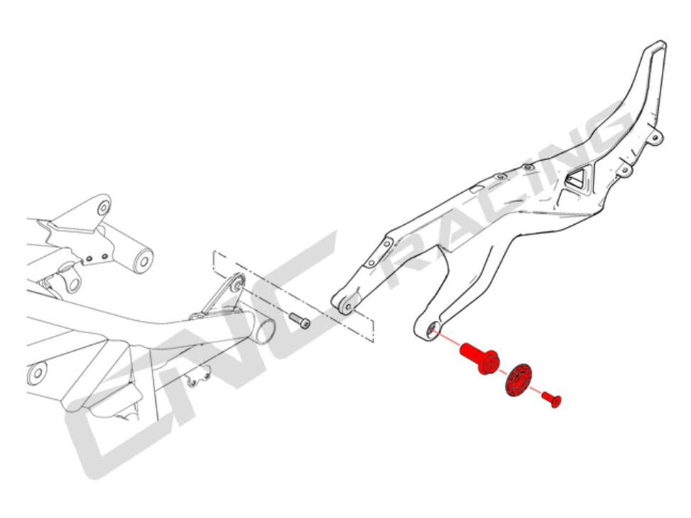 TT539S - CNC RACING Ducati XDiavel Rear Frame Plugs (bi-color)