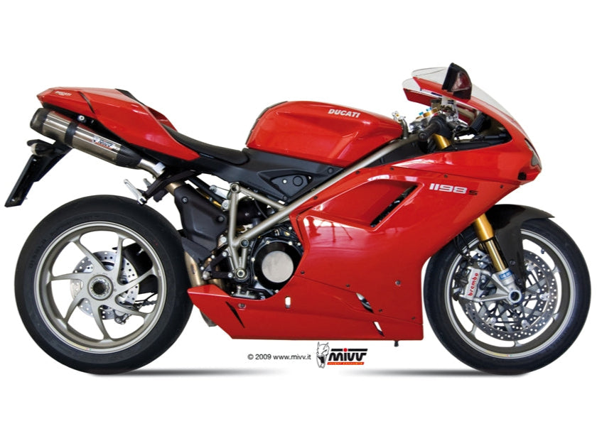MIVV UD.021 Ducati 1198 (09/12) Dual Slip-on Underseat Exhaust "Suono" (stainless steel; approved) – Accessories in the 2WheelsHero Motorcycle Aftermarket Accessories and Parts Online Shop