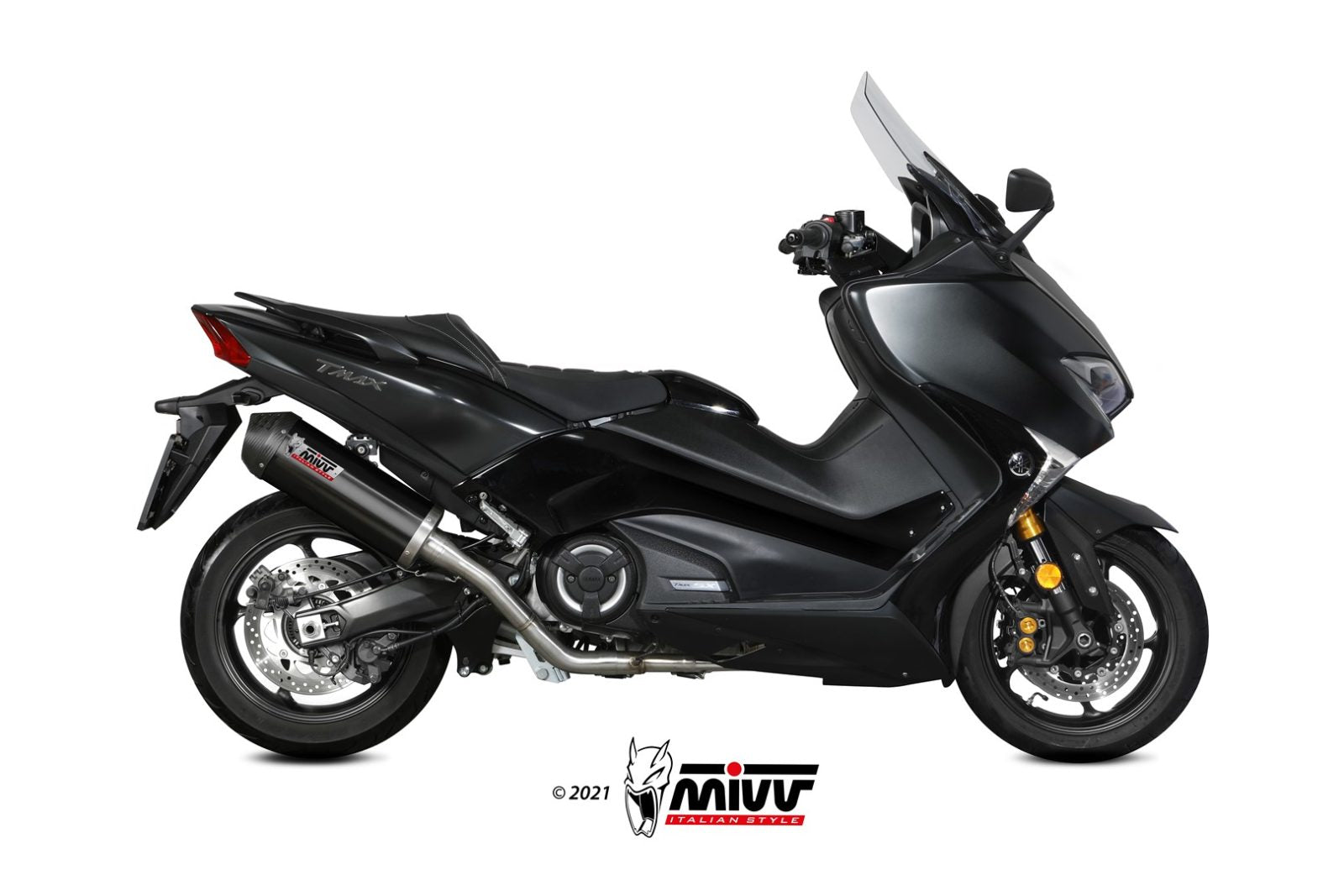 MIVV Y.061 YAMAHA T-MAX 530 (2017 - 2019) Full System Exhaust " Oval" (Black + Carbon Cap; approved) – Accessories in the 2WheelsHero Motorcycle Aftermarket Accessories and Parts Online Shop