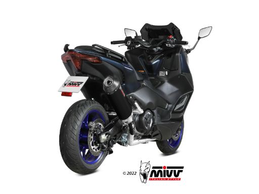 MIVV Y.073 YAMAHA T-MAX 560 (2022 - ) Full System Exhaust "Oval" (Black + Carbon Cap; approved) – Accessories in the 2WheelsHero Motorcycle Aftermarket Accessories and Parts Online Shop