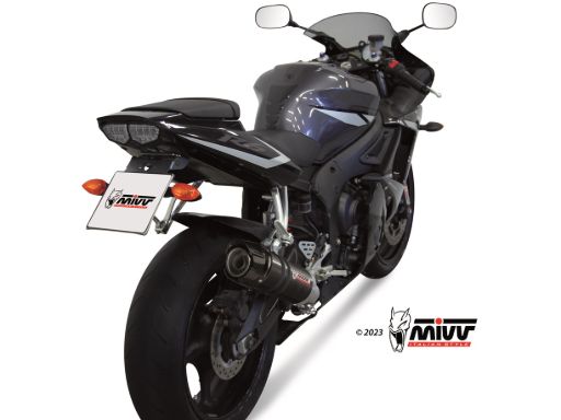 MIVV Y.013 YAMAHA YZF 600 R6 (2003 - 2005) SLIP-ON Exhaust "GP" (Black + carbon cap; approved) – Accessories in the 2WheelsHero Motorcycle Aftermarket Accessories and Parts Online Shop