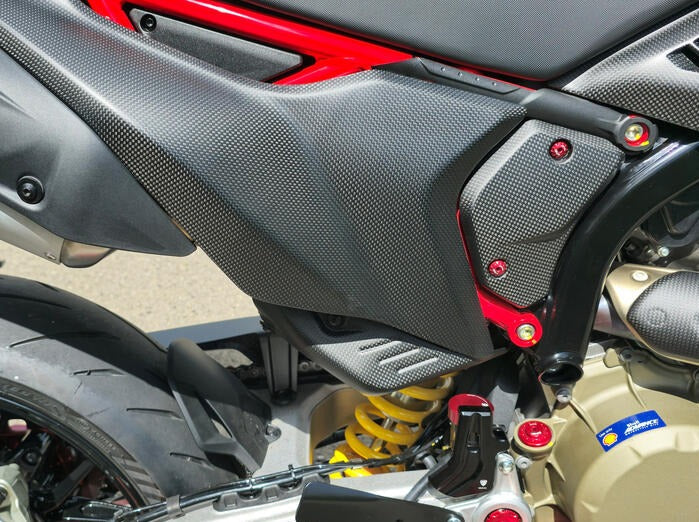 ZA272 - CNC RACING Ducati Hypermotard 698 Mono (2024+) Carbon Frame Side Covers – Accessories in the Factory Racing Motorcycle Aftermarket Accessories and Parts Online Shop