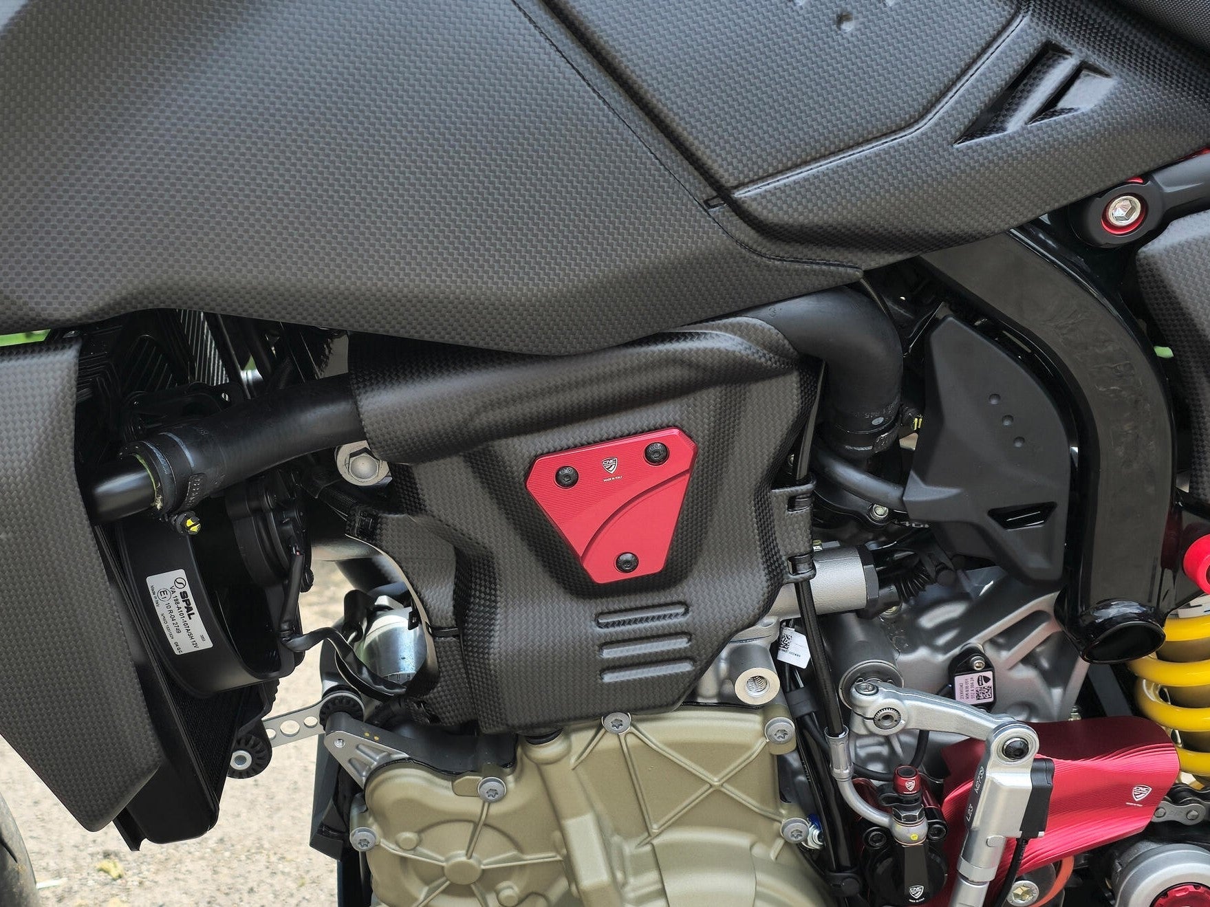 PR100 - CNC RACING Ducati Hypermotard 698 Mono (2024+) Engine Cover Protector (left) – Accessories in the Factory Racing Motorcycle Aftermarket Accessories and Parts Online Shop