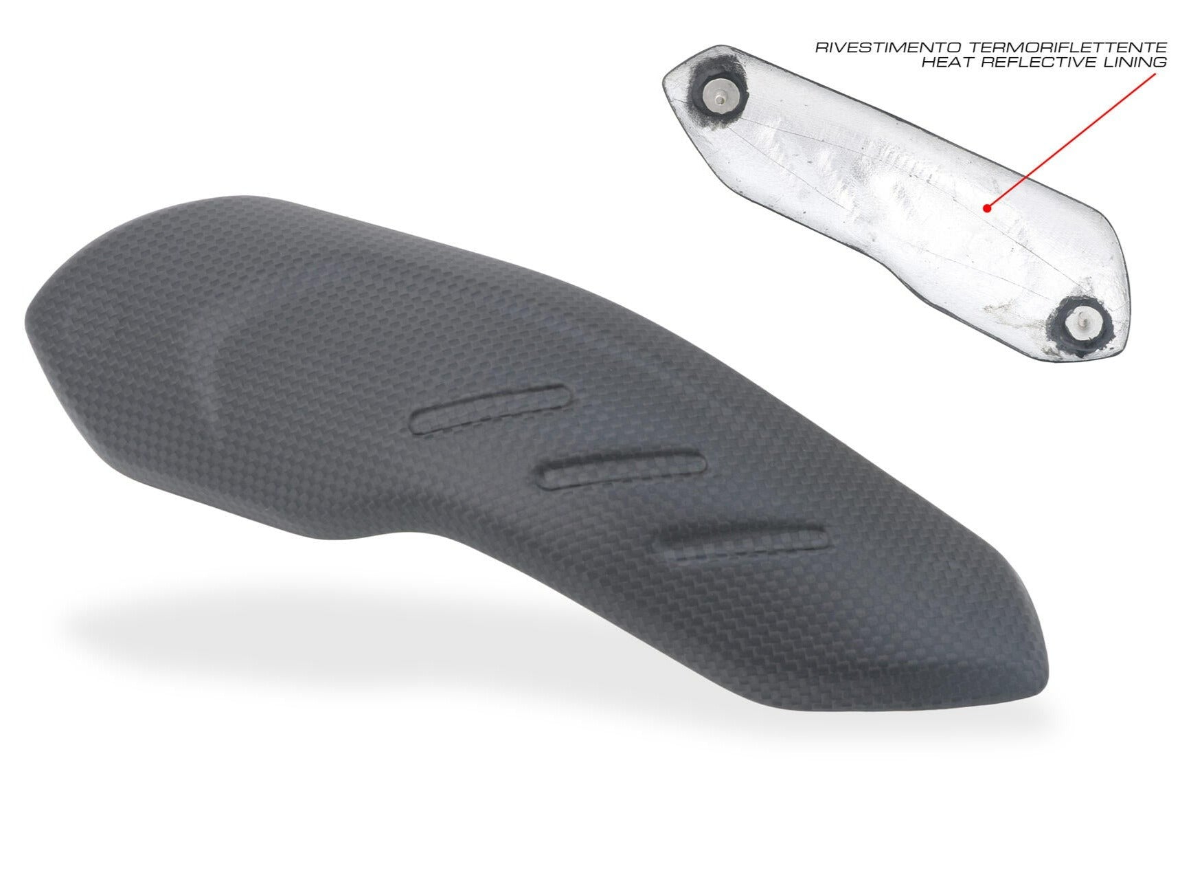 ZA275 - CNC RACING Ducati Hypermotard 698 Mono (2024+) Carbon Exhaust Pipe Front Heat Guard – Accessories in the Factory Racing Motorcycle Aftermarket Accessories and Parts Online Shop