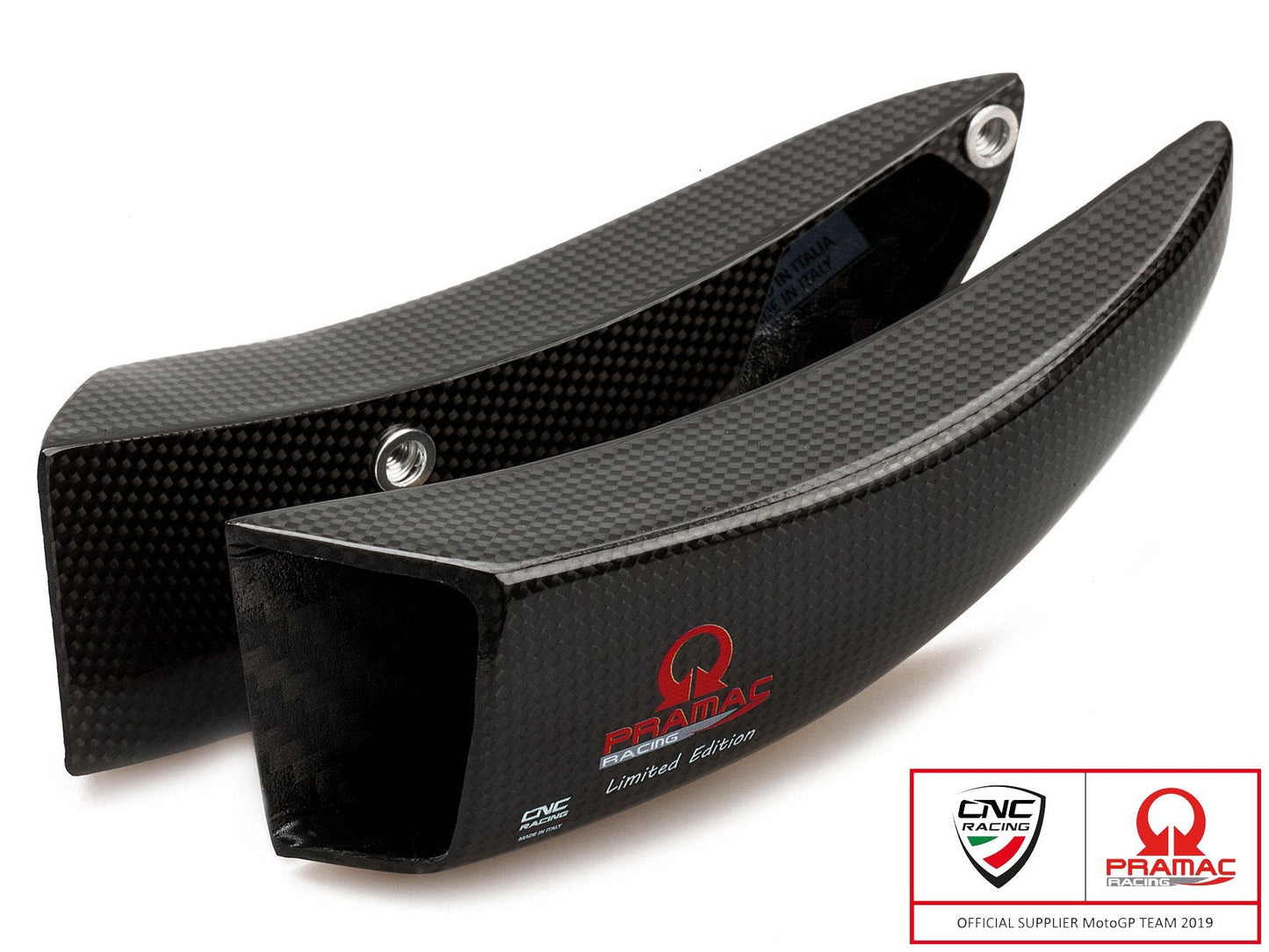 ZA701PR - CNC RACING Ducati Multistrada 1200S GT/PP/Touring Carbon Front Brake Cooling System "GP Ducts" (Pramac edition) – Accessories in the Factory Racing Motorcycle Aftermarket Accessories and Parts Online Shop