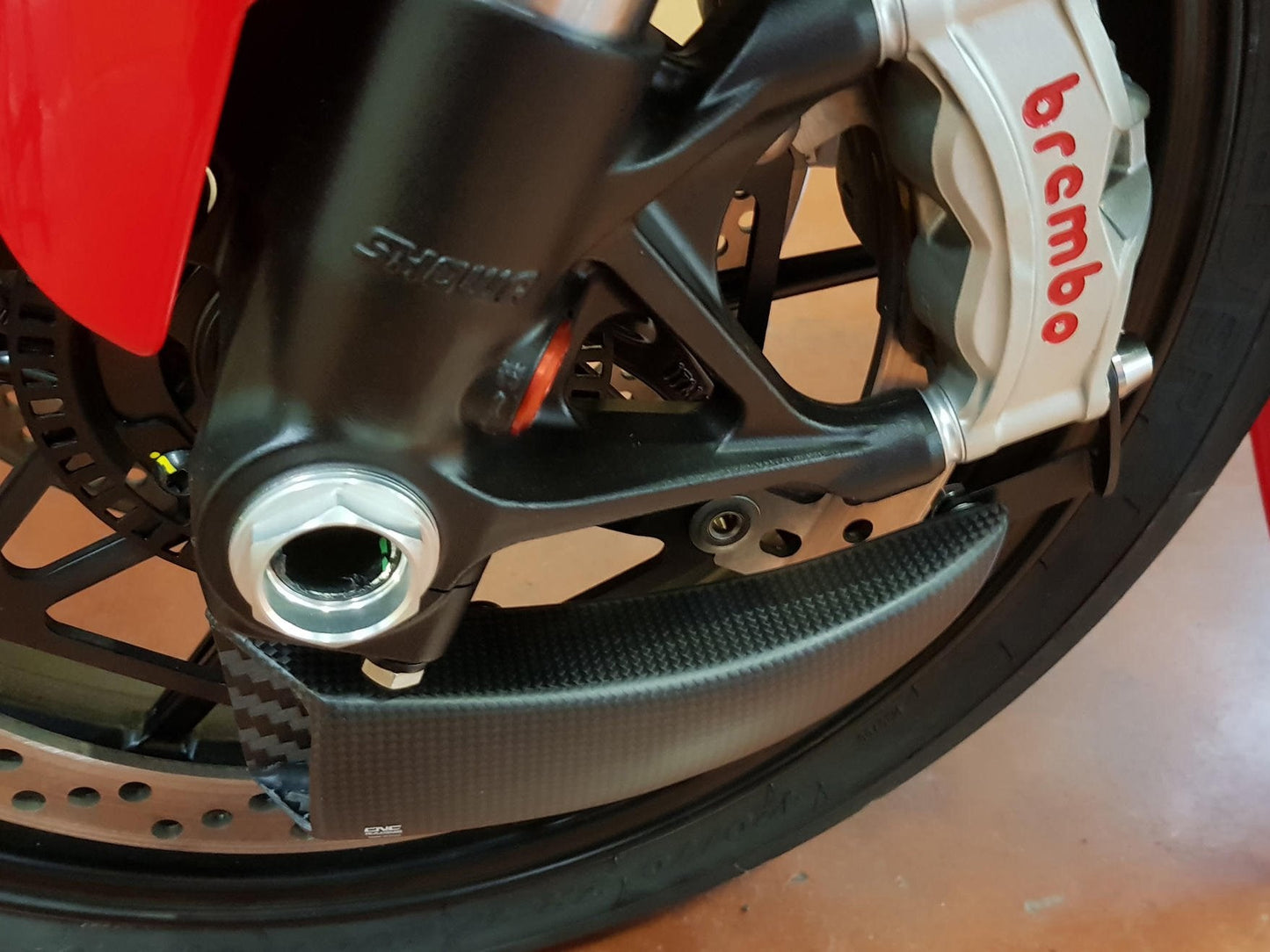 ZA701 - CNC RACING Ducati Superbike 1098S Carbon Front Brake Cooling System "GP Ducts"