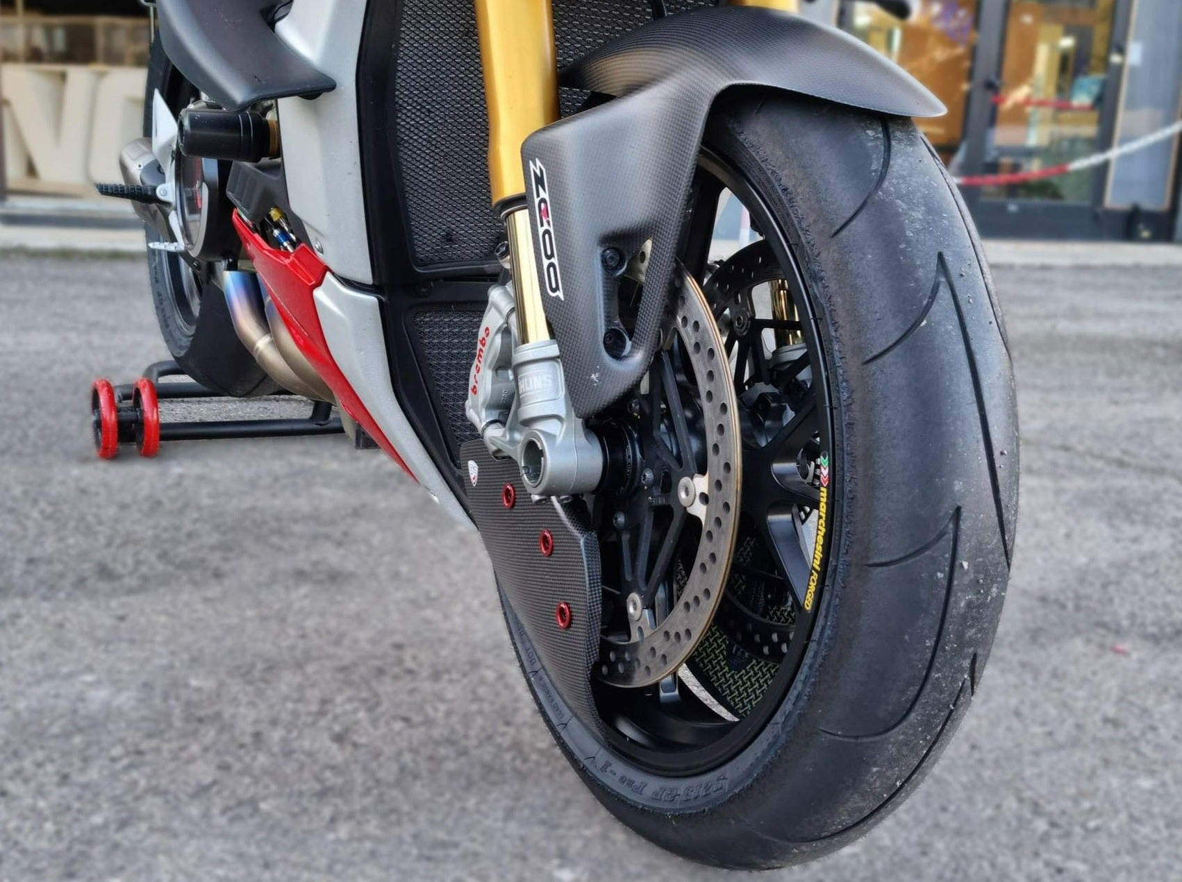 ZA750 - CNC RACING Ducati Streetfighter / Panigale V2 / V4 Carbon Front Brake Cooling System – Accessories in the Factory Racing Motorcycle Aftermarket Accessories and Parts Online Shop