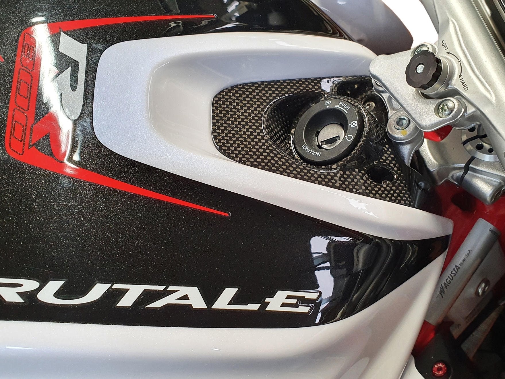 ZA868 - CNC RACING MV Agusta Brutale 800 / Dragster Carbon Ignition Switch Cover – Accessories in the Factory Racing Motorcycle Aftermarket Accessories and Parts Online Shop