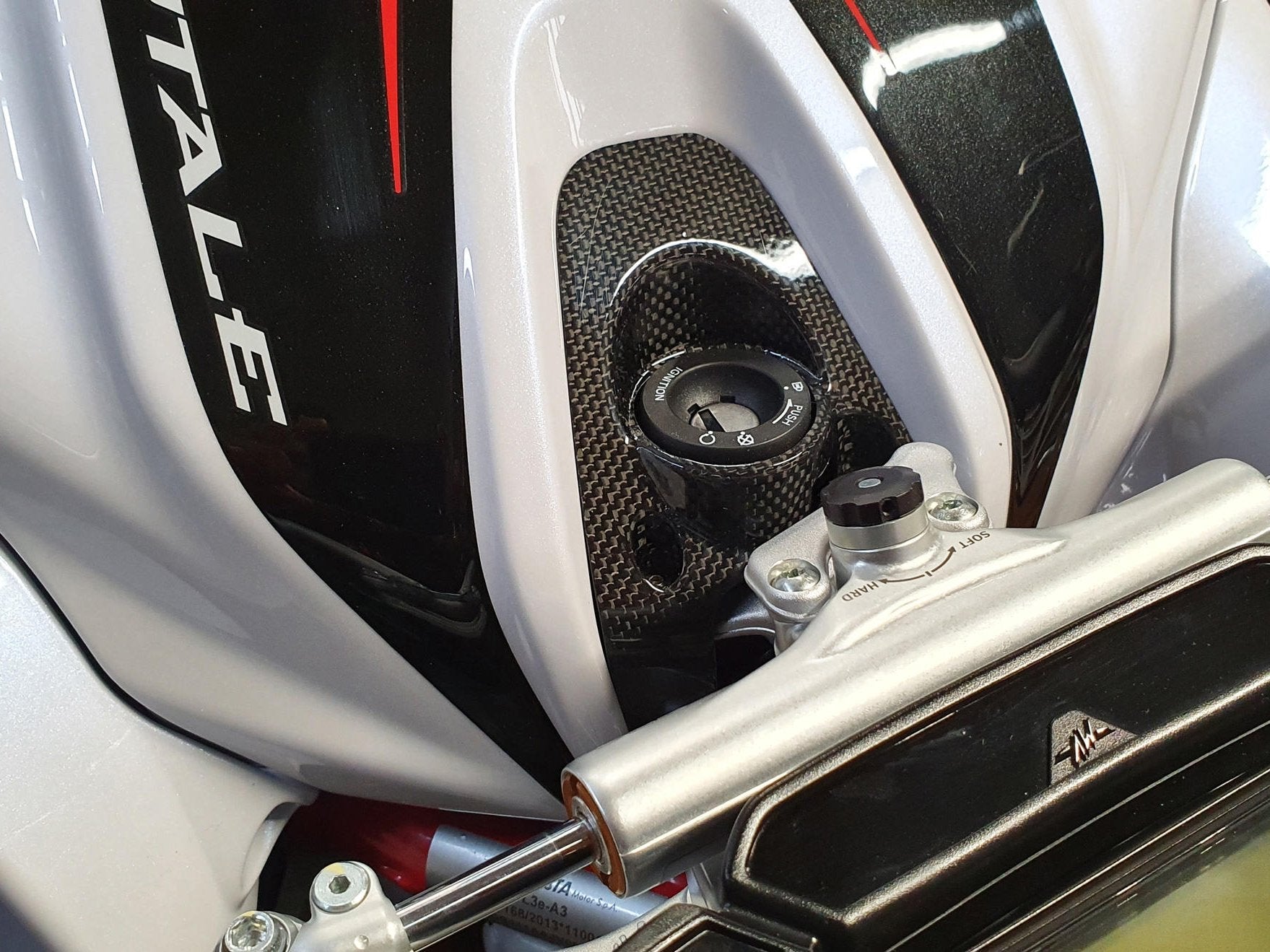 ZA868 - CNC RACING MV Agusta Brutale 800 / Dragster Carbon Ignition Switch Cover – Accessories in the Factory Racing Motorcycle Aftermarket Accessories and Parts Online Shop