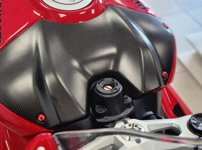 ZA871 - CNC RACING Ducati Panigale V4 (22/24) Carbon Fuel Tank Cover – Accessories in the Factory Racing Motorcycle Aftermarket Accessories and Parts Online Shop