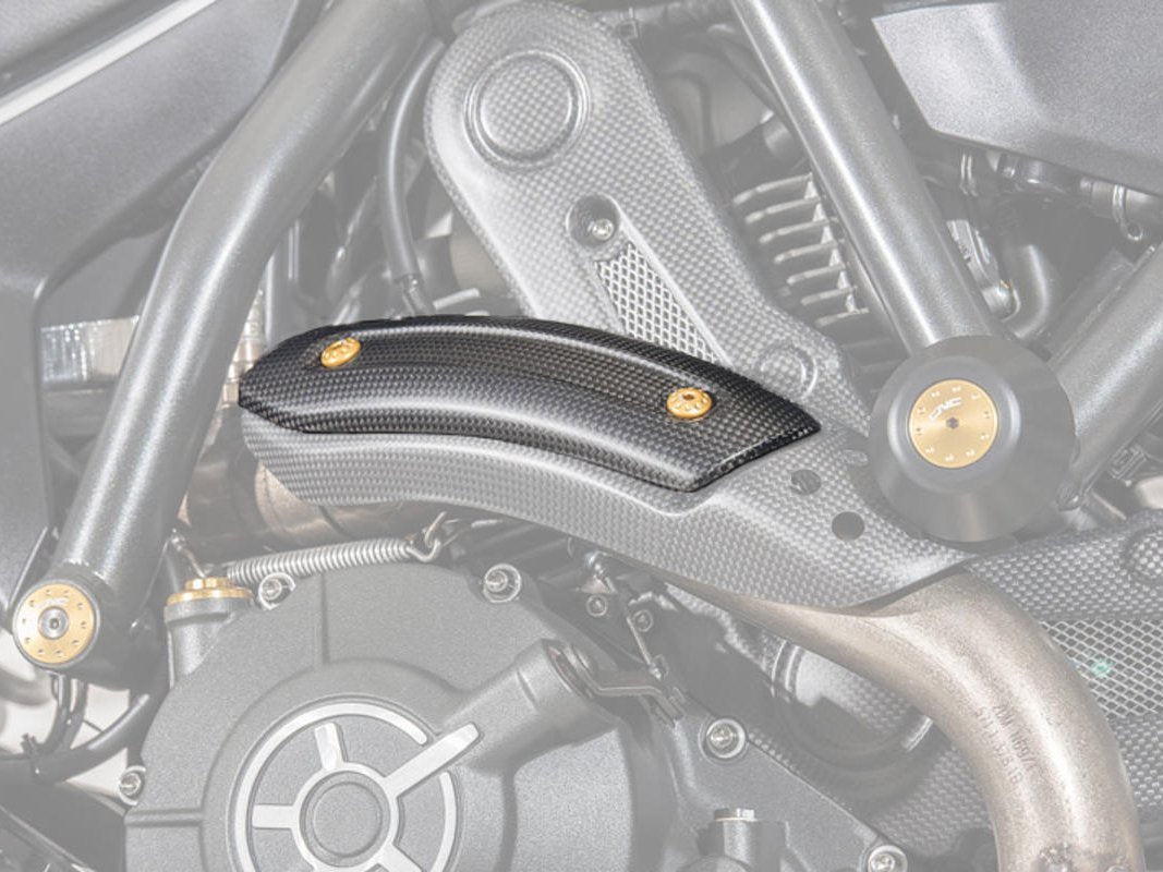 ZA975 - CNC RACING Ducati Monster 797 / Scrambler Carbon Exhaust Pipe Heat Guard – Accessories in the Factory Racing Motorcycle Aftermarket Accessories and Parts Online Shop