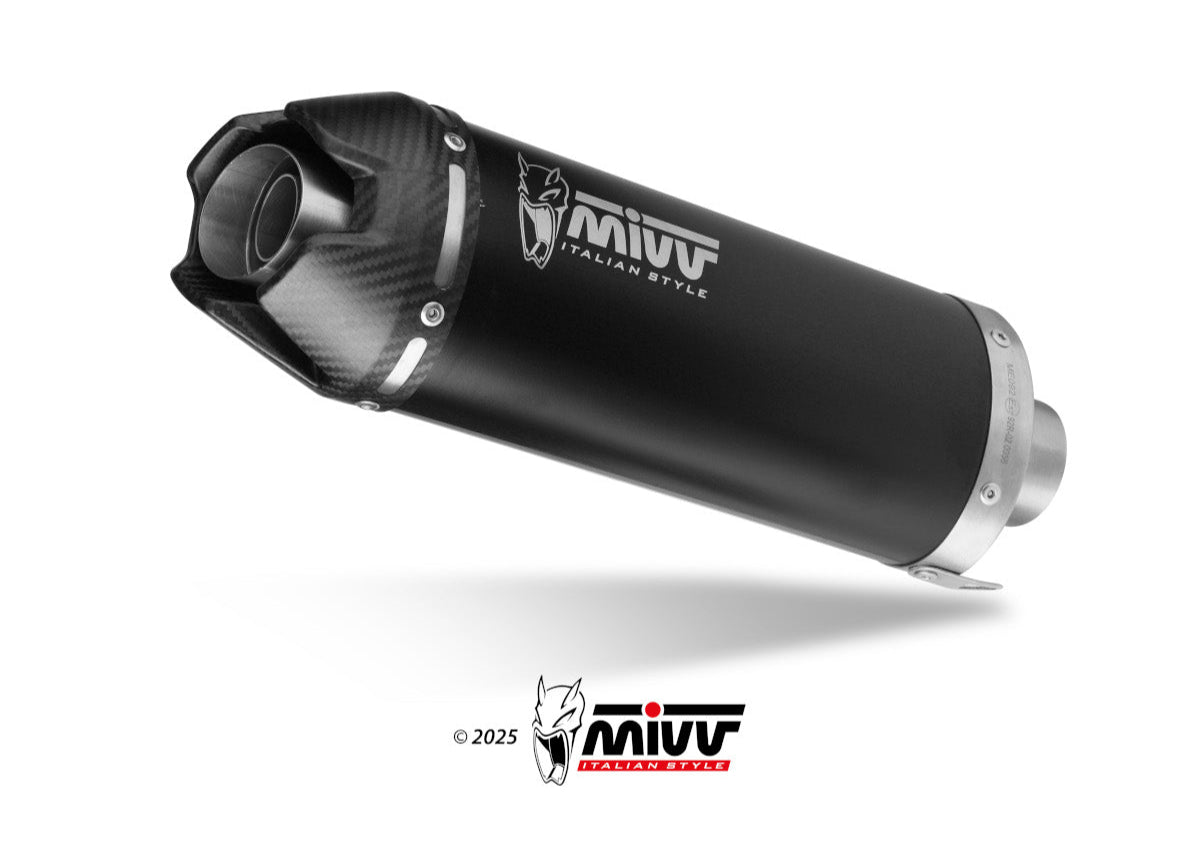 MIVV CF.008 CF MOTO 450SR ( 2023+ ) Slip-on Exhaust "AK-1" (black + carbon cap; approved) – Accessories in the 2WheelsHero Motorcycle Aftermarket Accessories and Parts Online Shop