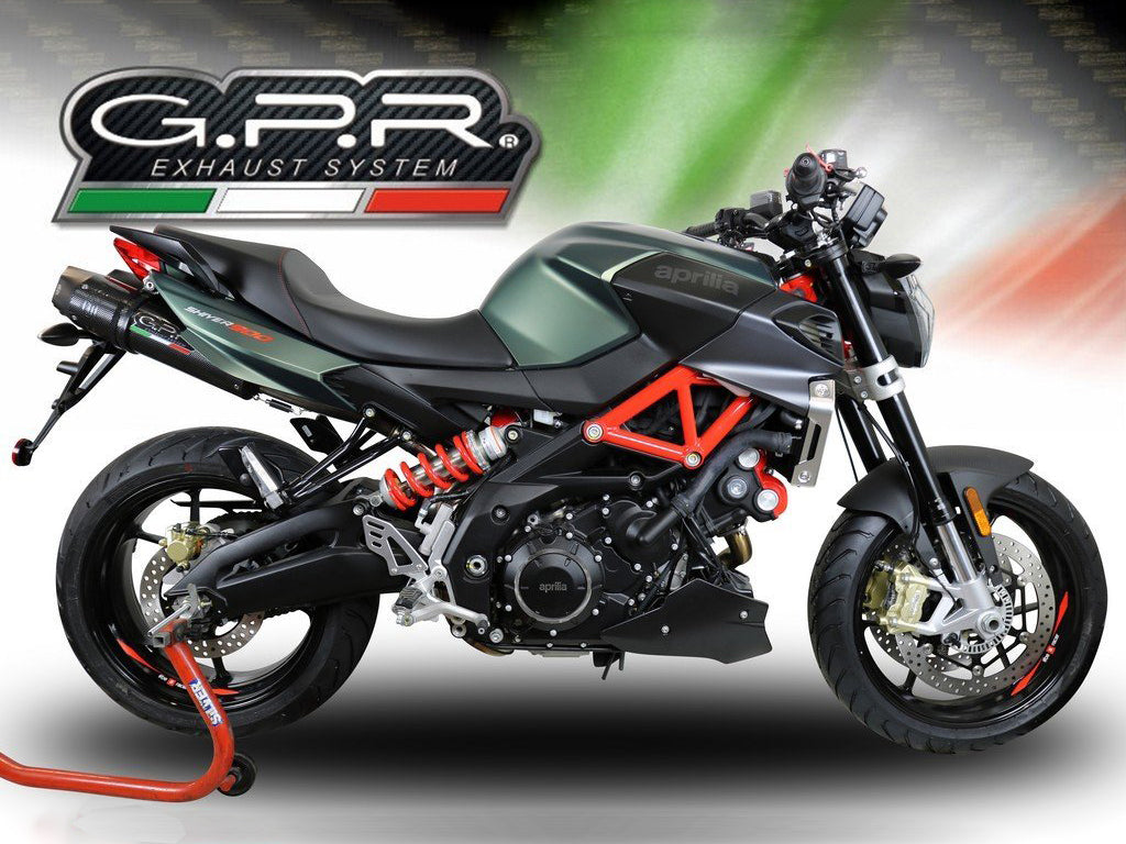 GPR Aprilia Shiver 900 Dual Slip-on Exhaust "GPE Anniversary Poppy"