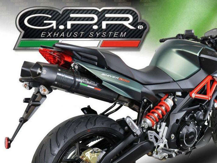 GPR Aprilia Shiver 900 Dual Slip-on Exhaust "GPE Anniversary Poppy"